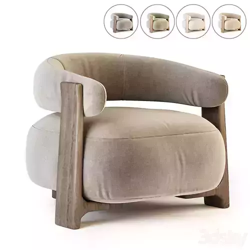 Kave Home Granite Armchair 3D model