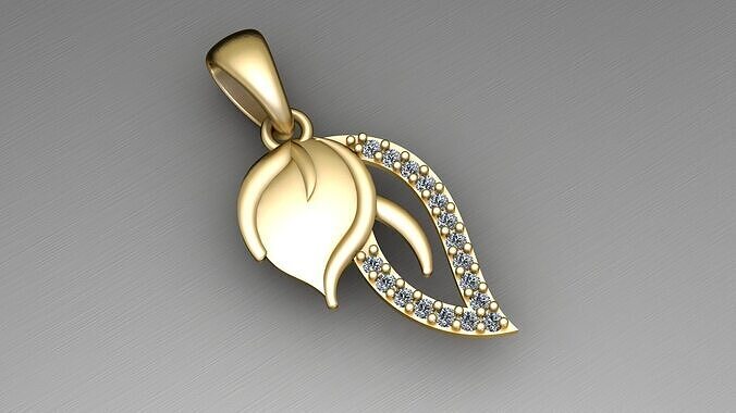 Leaf Pendant 3D model