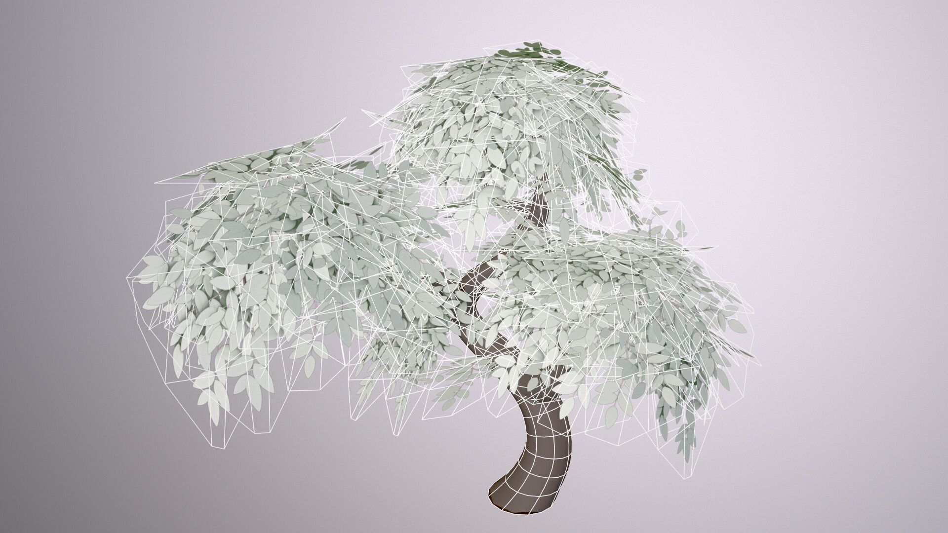 Stylized Tree Low-poly 3D model_9