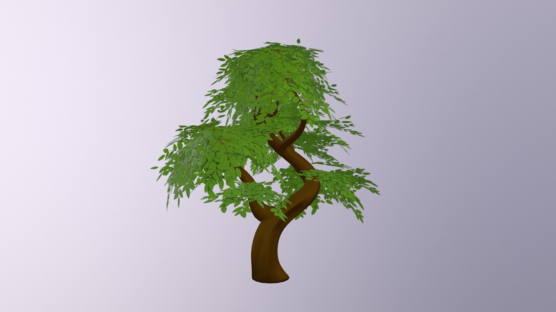 Stylized Tree Low-poly 3D model_4