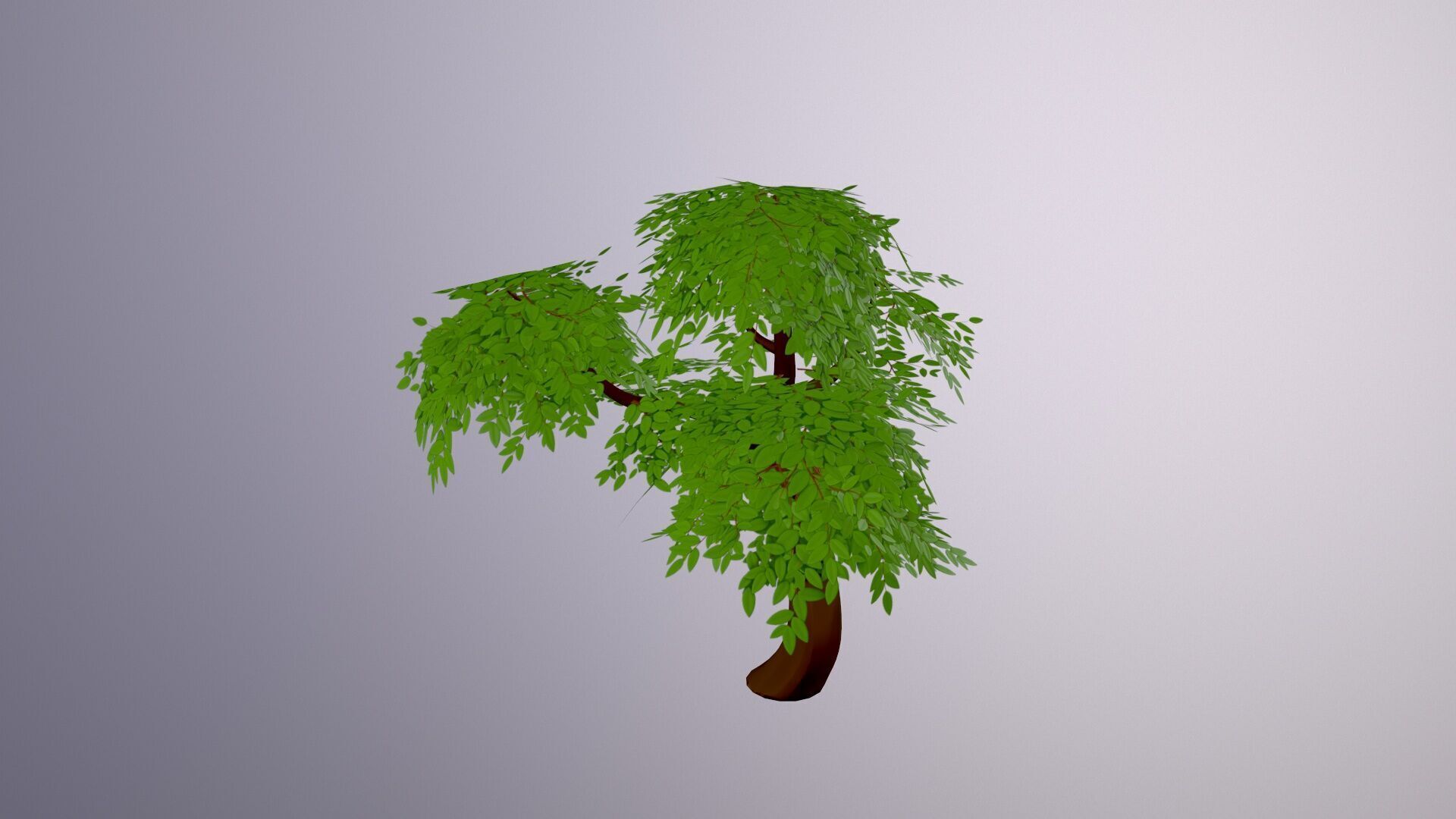 Stylized Tree Low-poly 3D model_1