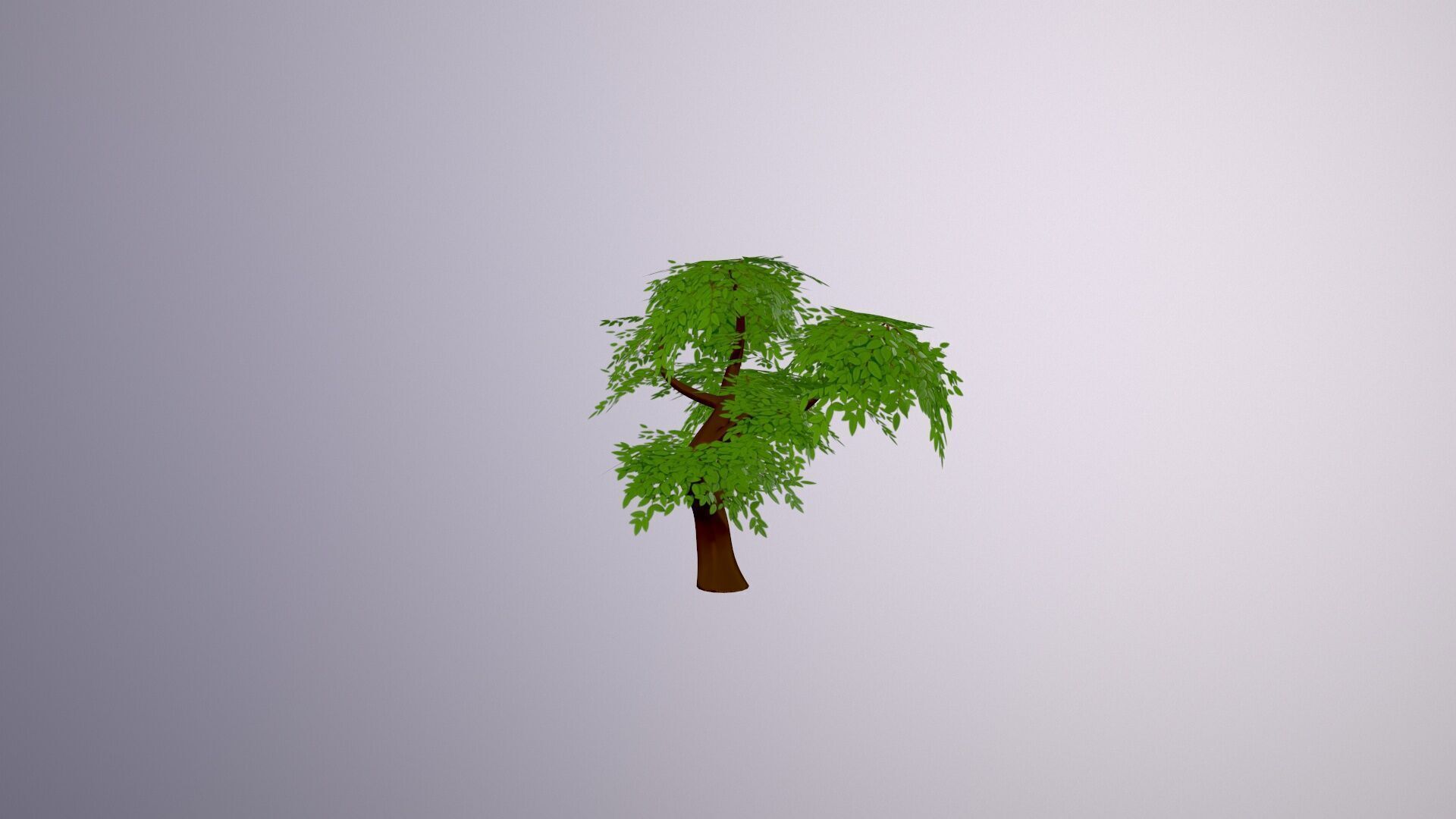 Stylized Tree Low-poly 3D model_2