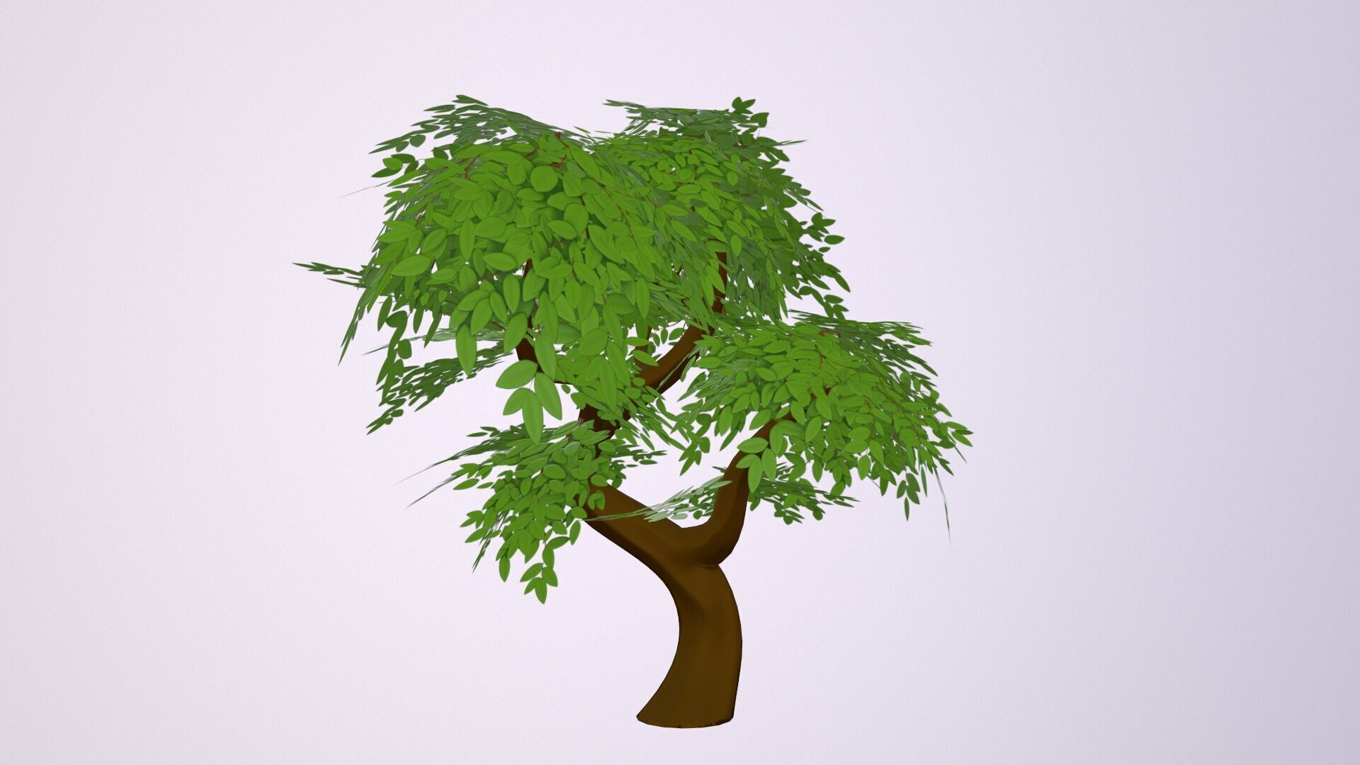 Stylized Tree Low-poly 3D model_3