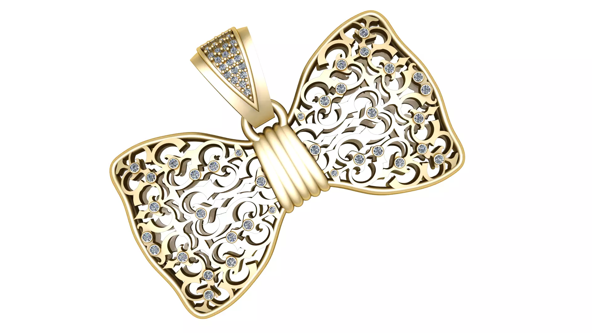 BOW TIE PENDANT 3D PRINTABLE MODEL 3D print model