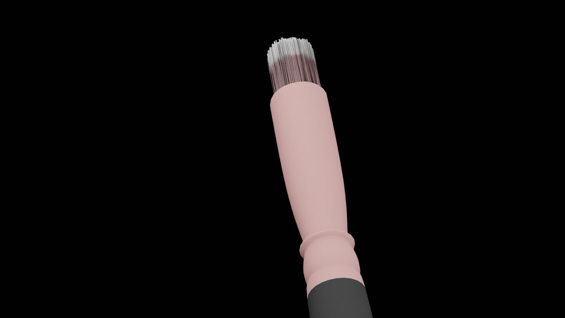 Makeup Brush Low-poly 3D model_4