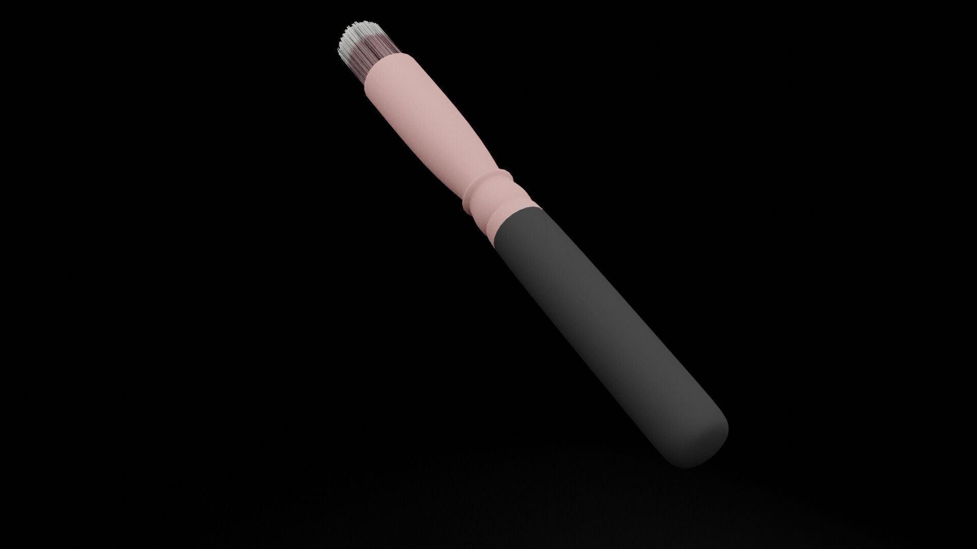 Makeup Brush Low-poly 3D model_5