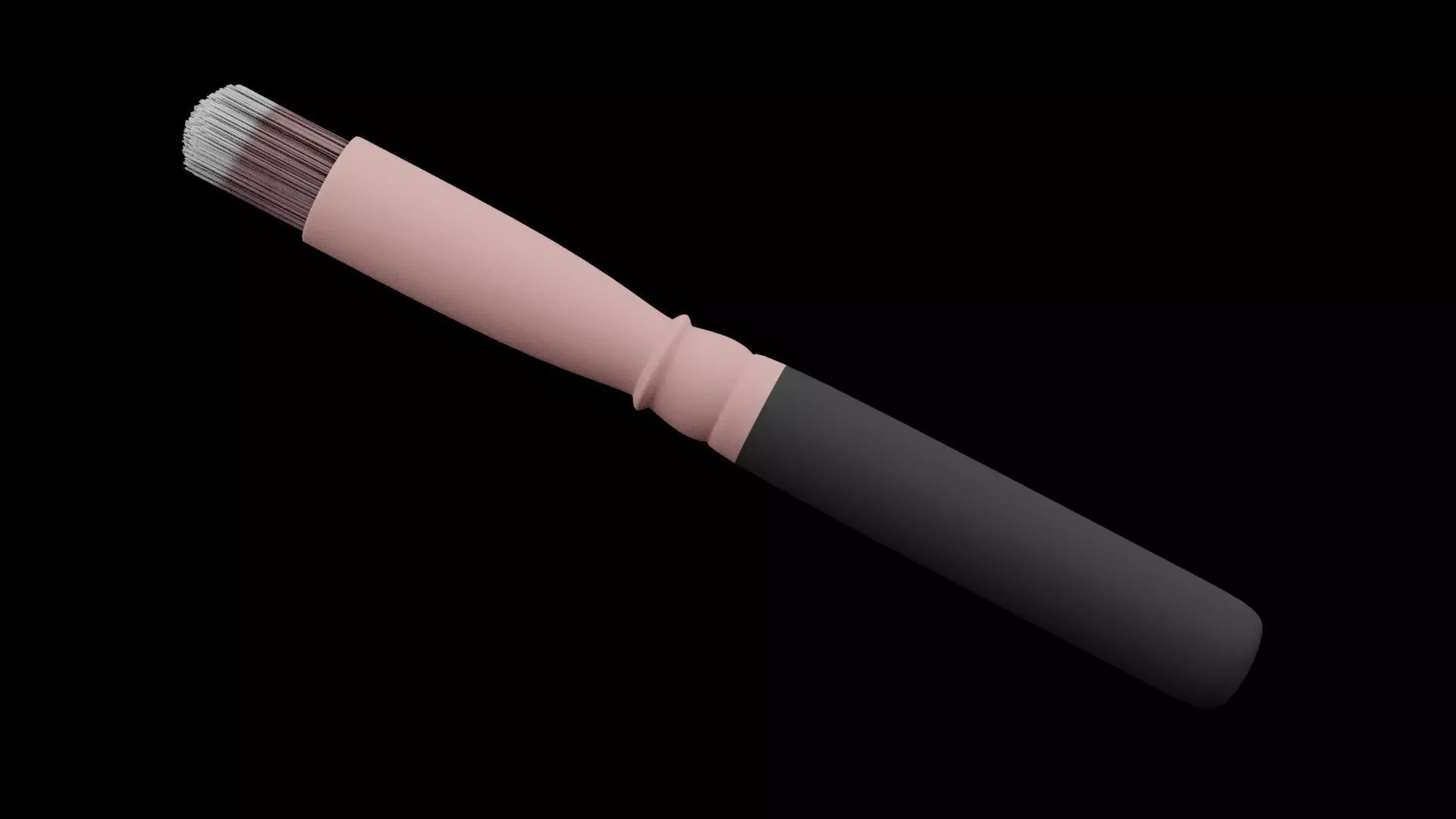 Makeup Brush Low-poly 3D model_0