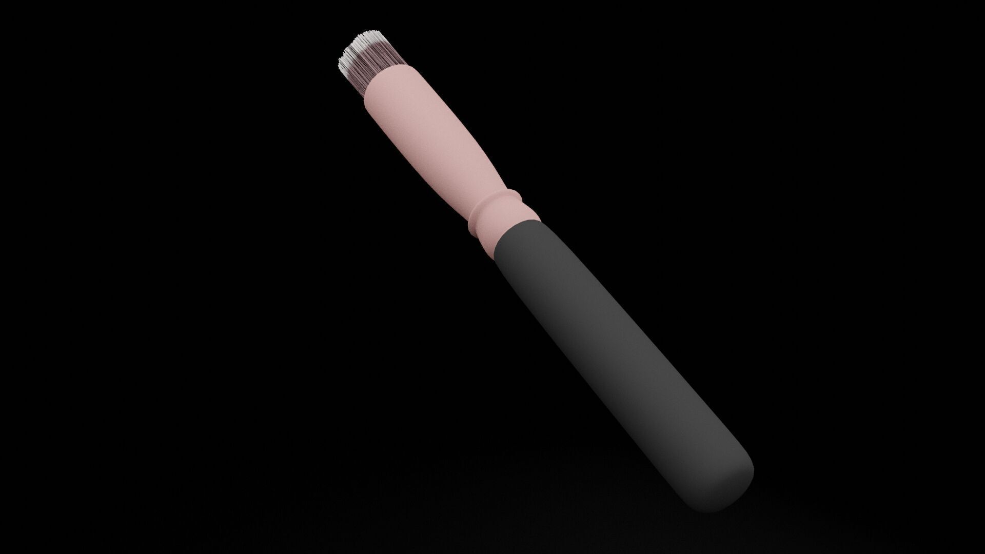 Makeup Brush Low-poly 3D model_5