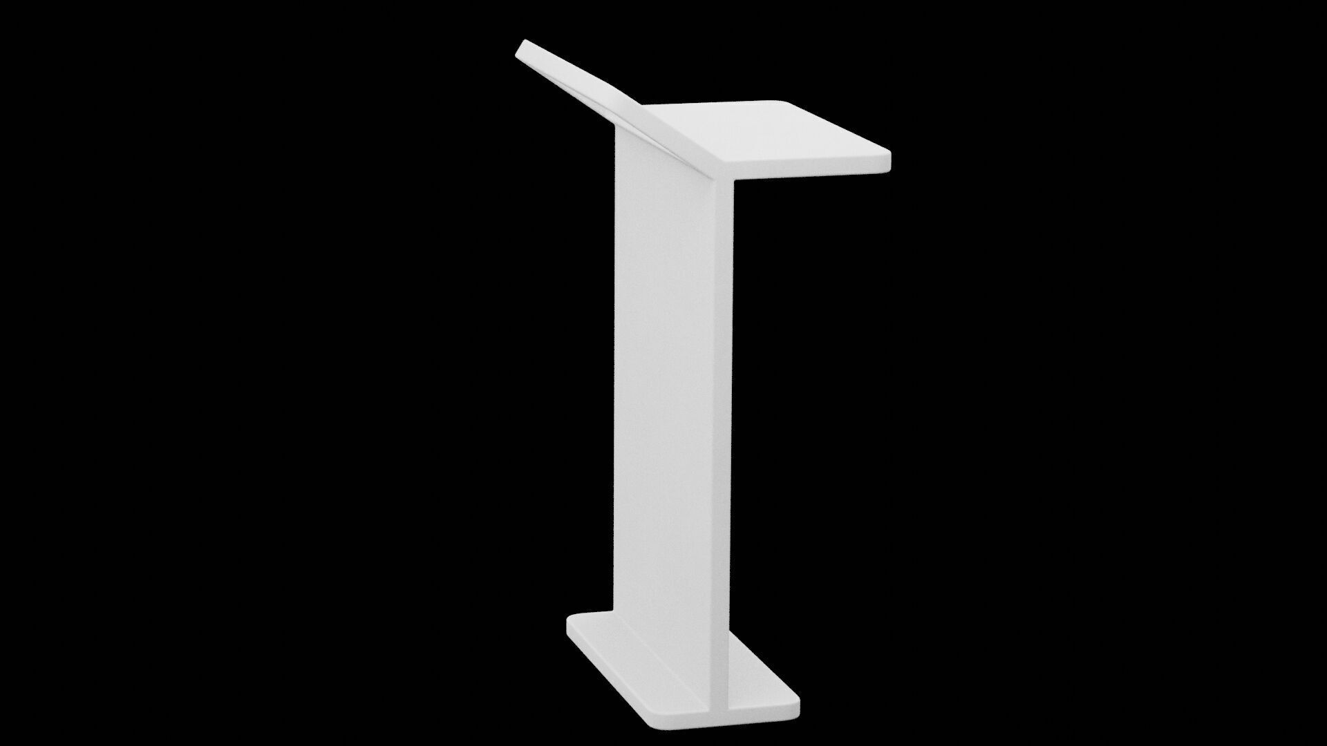 Empty Towel Rack Low-poly 3D model_2