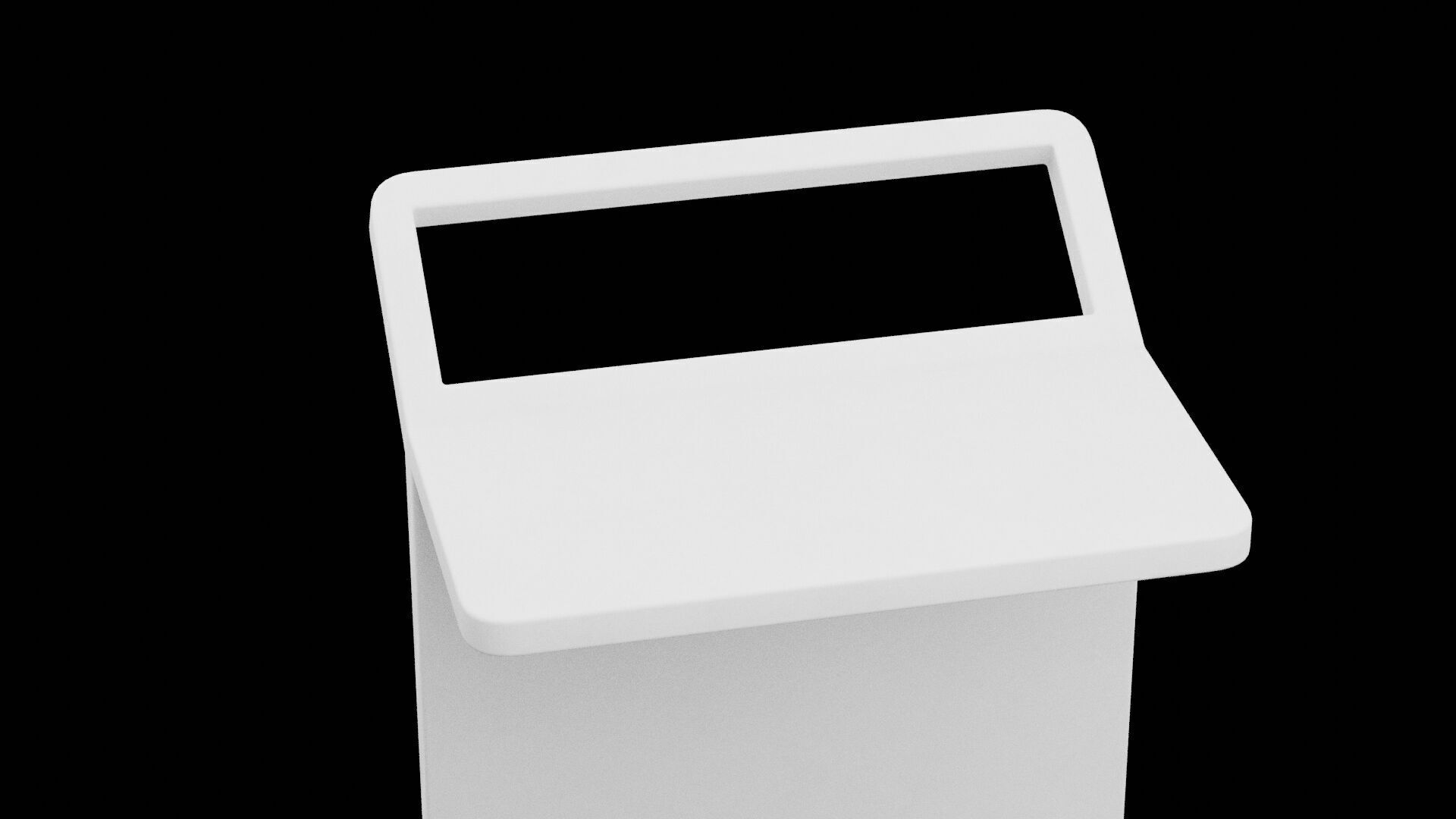 Empty Towel Rack Low-poly 3D model_1