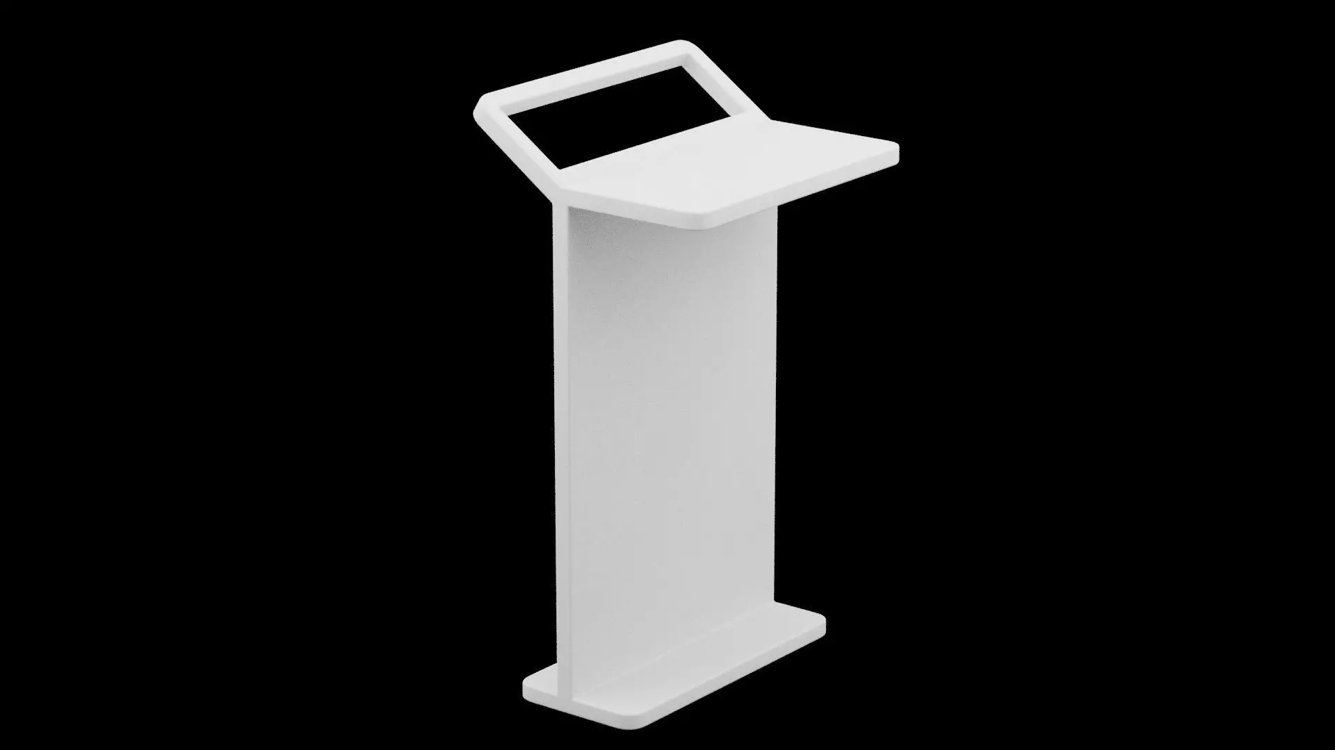 Empty Towel Rack Low-poly 3D model_0