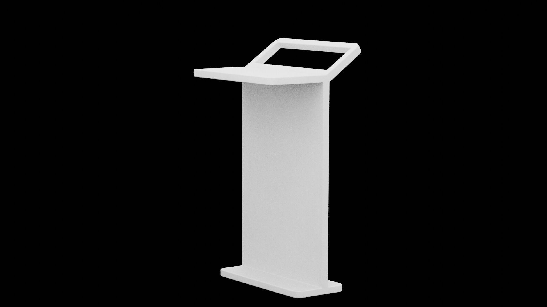 Empty Towel Rack Low-poly 3D model_3