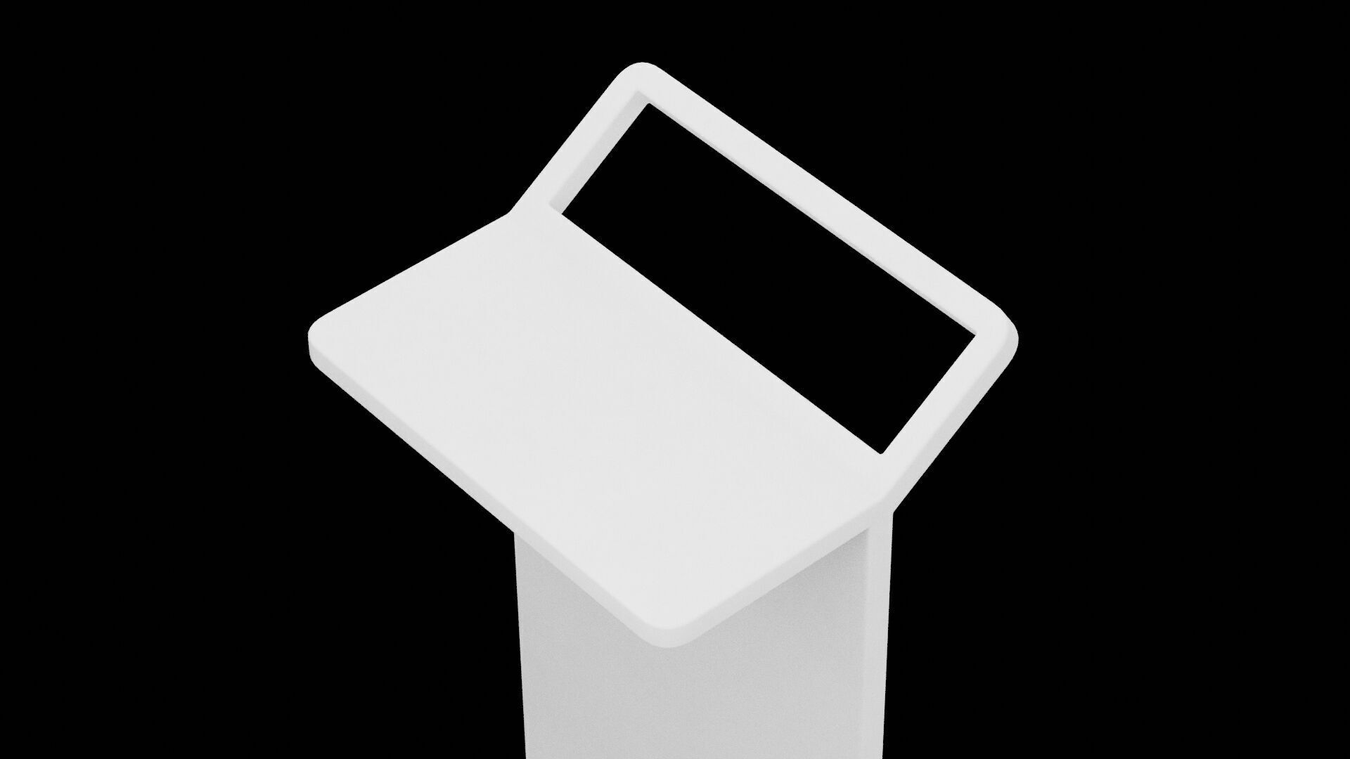 Empty Towel Rack Low-poly 3D model_4