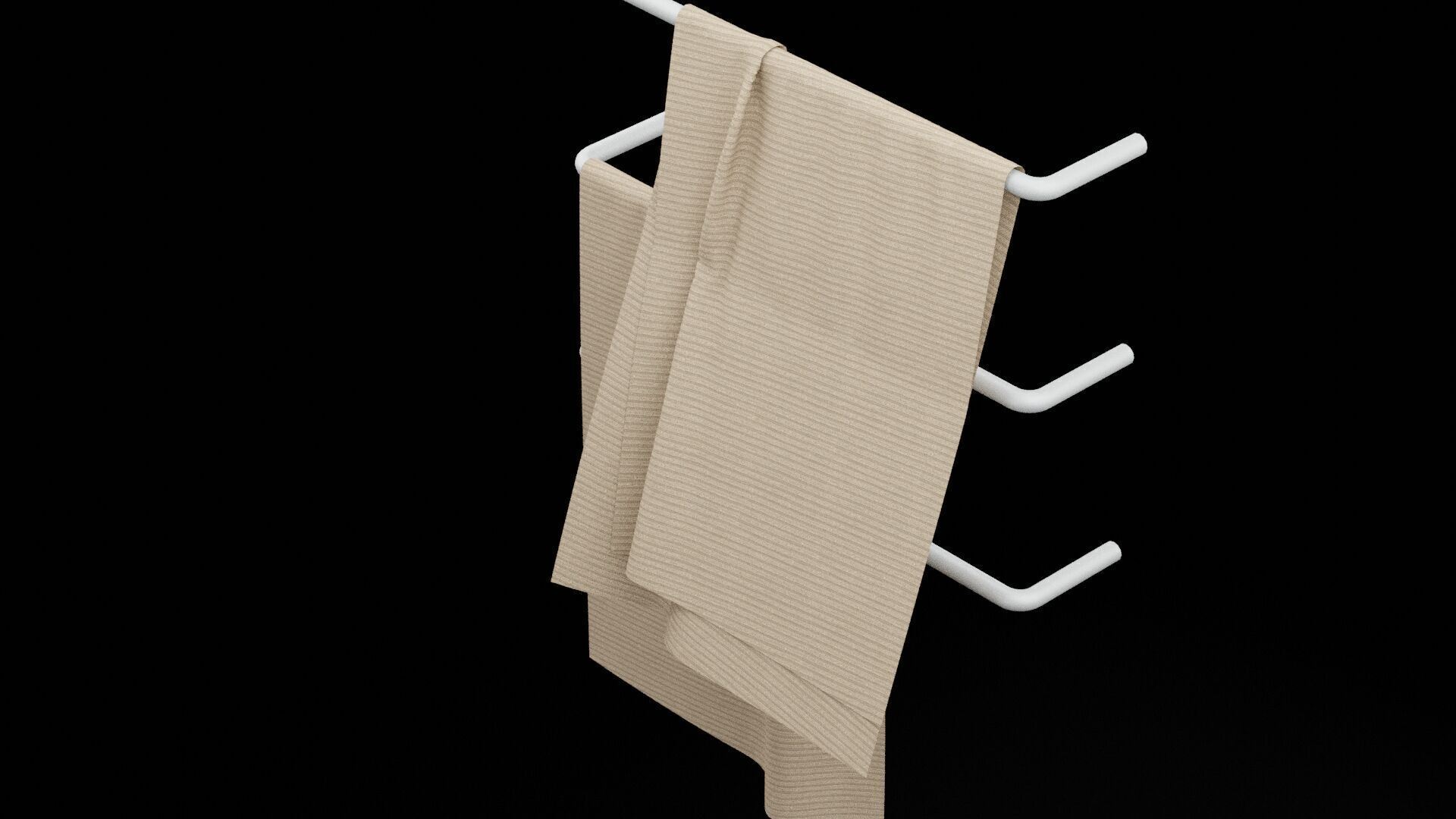 Hanging Towel Rack 3D model_1