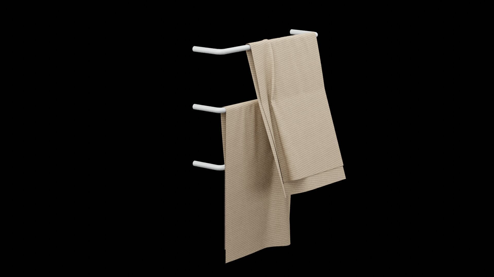 Hanging Towel Rack 3D model_2