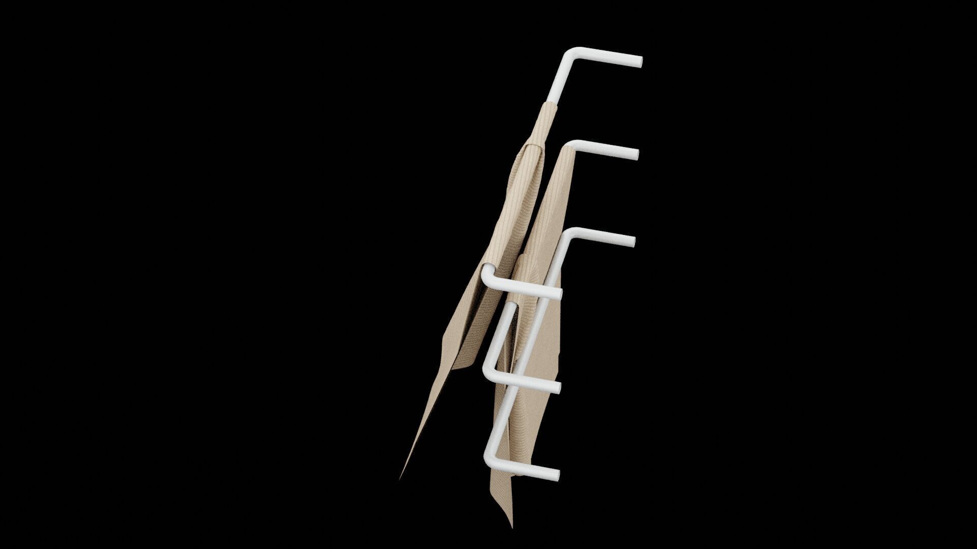 Hanging Towel Rack 3D model_4
