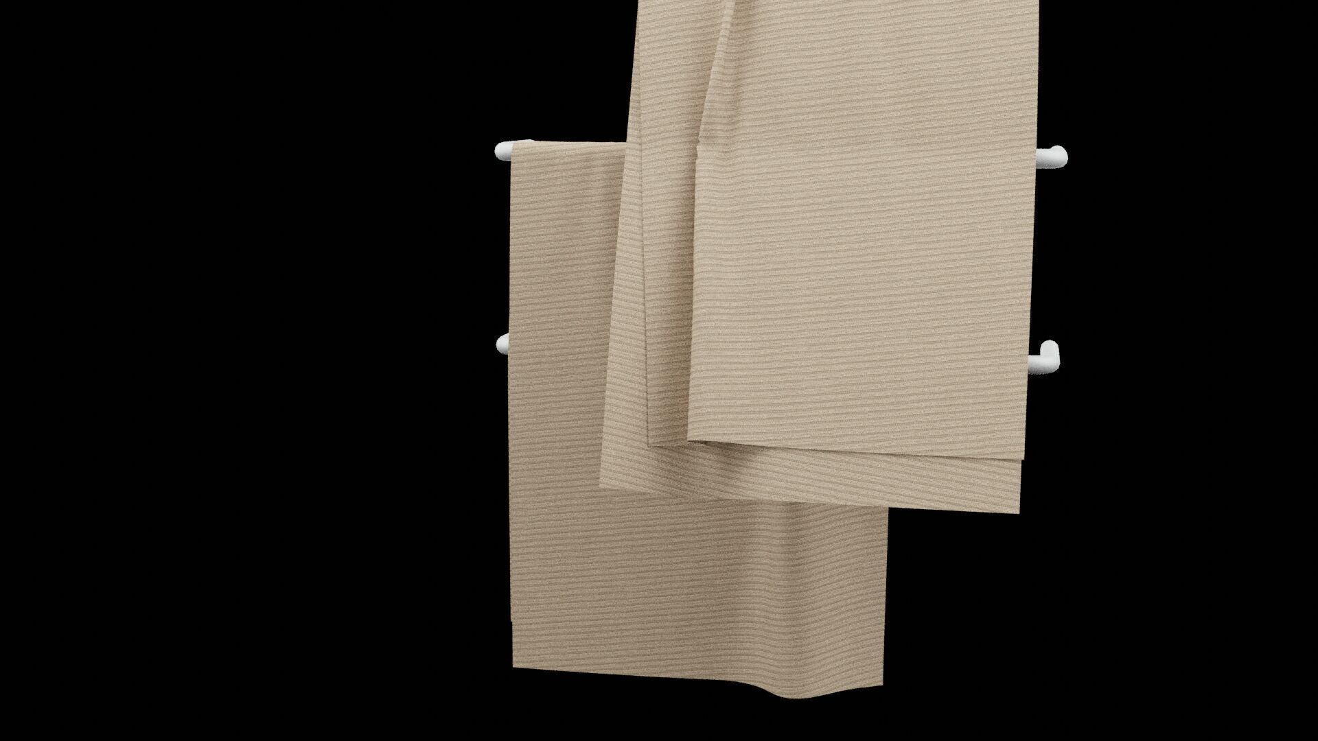 Hanging Towel Rack 3D model_5