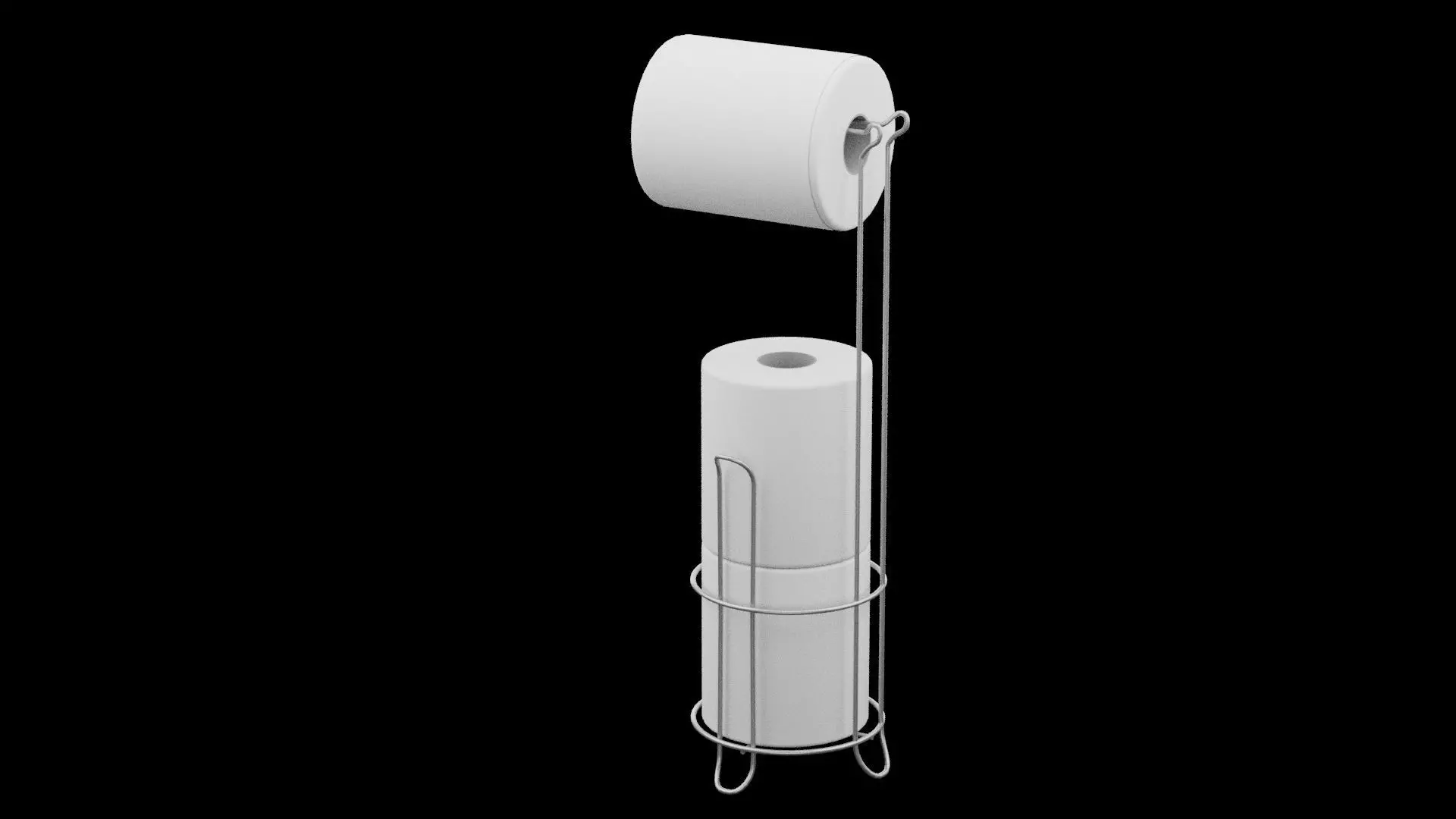 Tissue Rolls Holder Low-poly 3D model_0