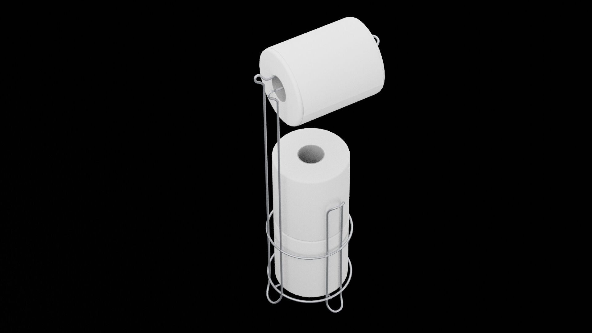 Tissue Rolls Holder Low-poly 3D model_4