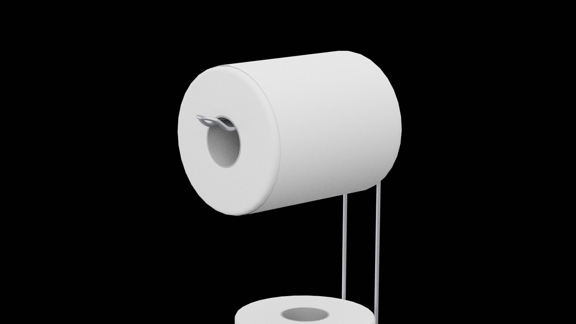 Tissue Rolls Holder Low-poly 3D model_2