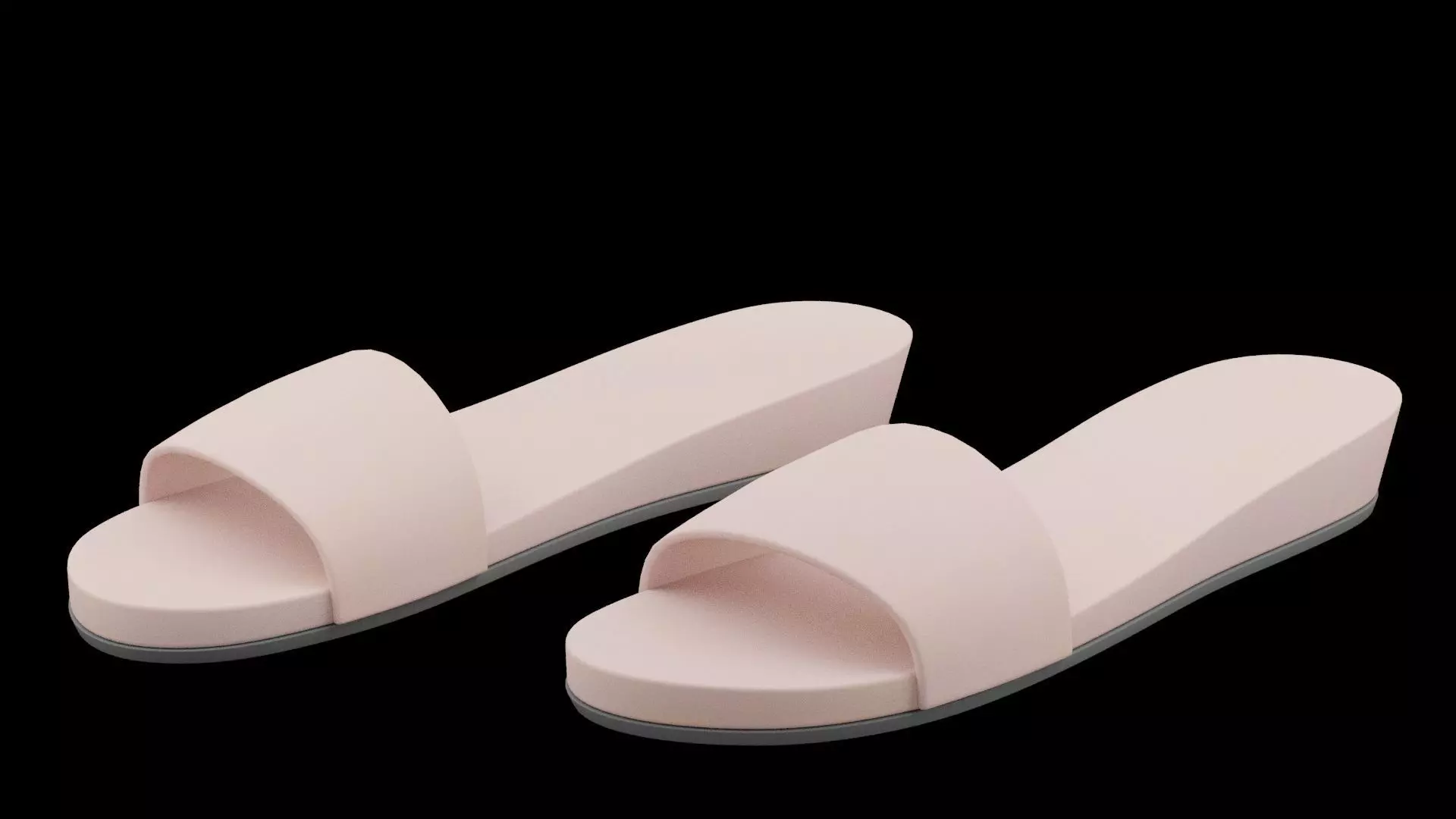 Pink Slippers 3D model_0