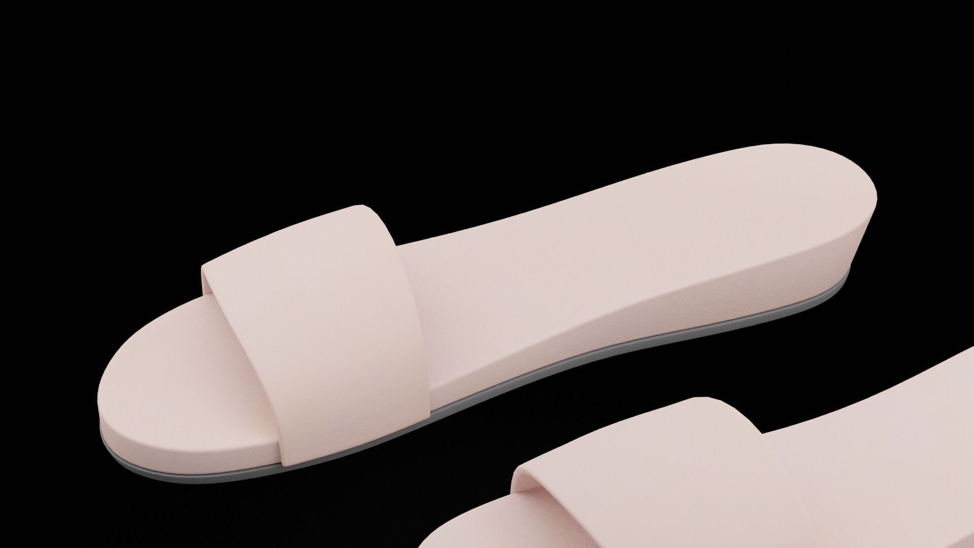 Pink Slippers 3D model_1