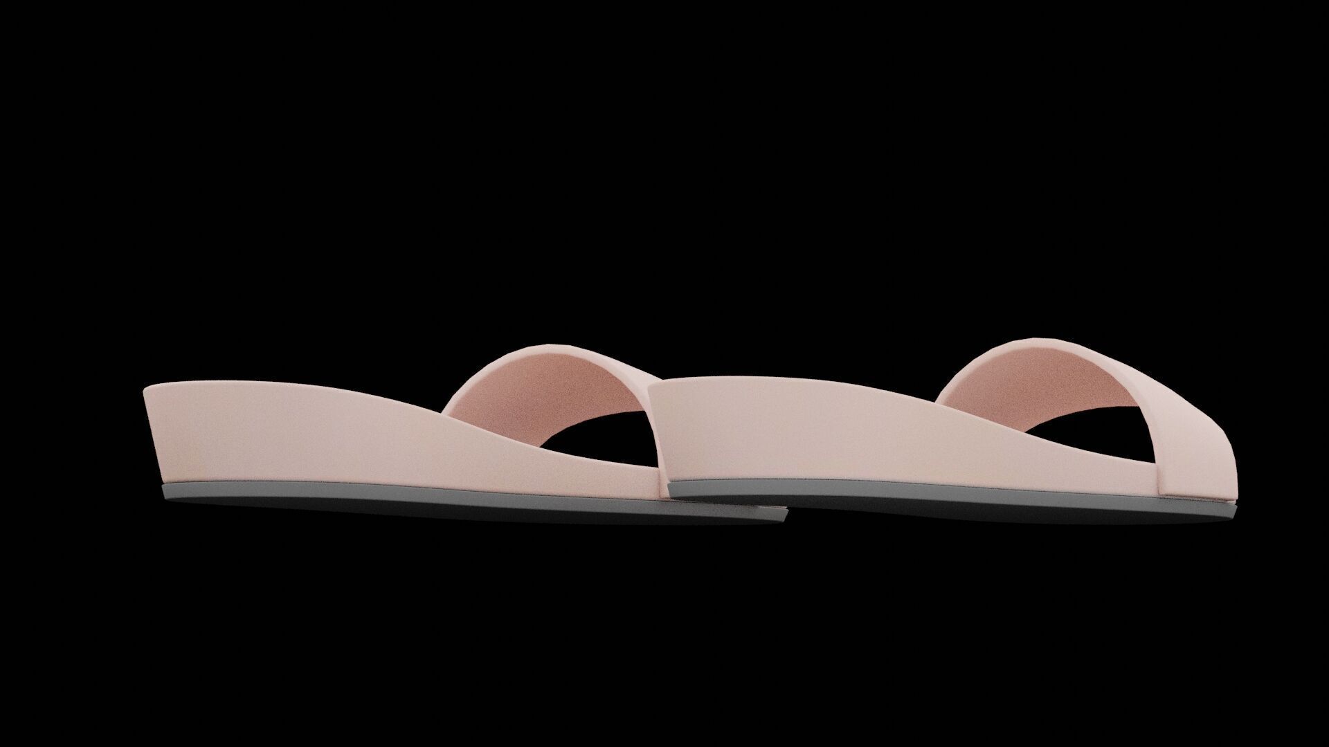 Pink Slippers 3D model_3