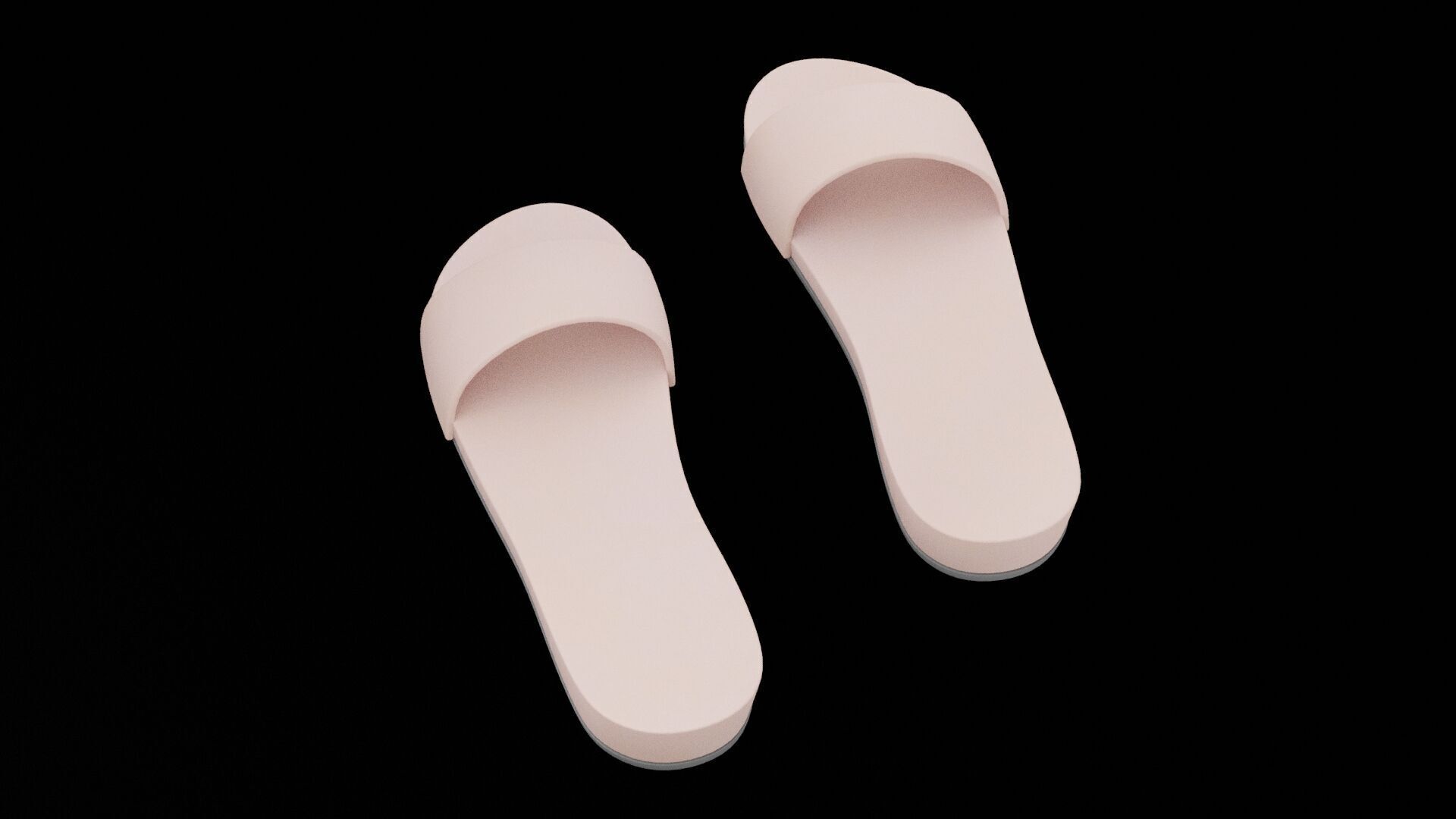 Pink Slippers 3D model_4