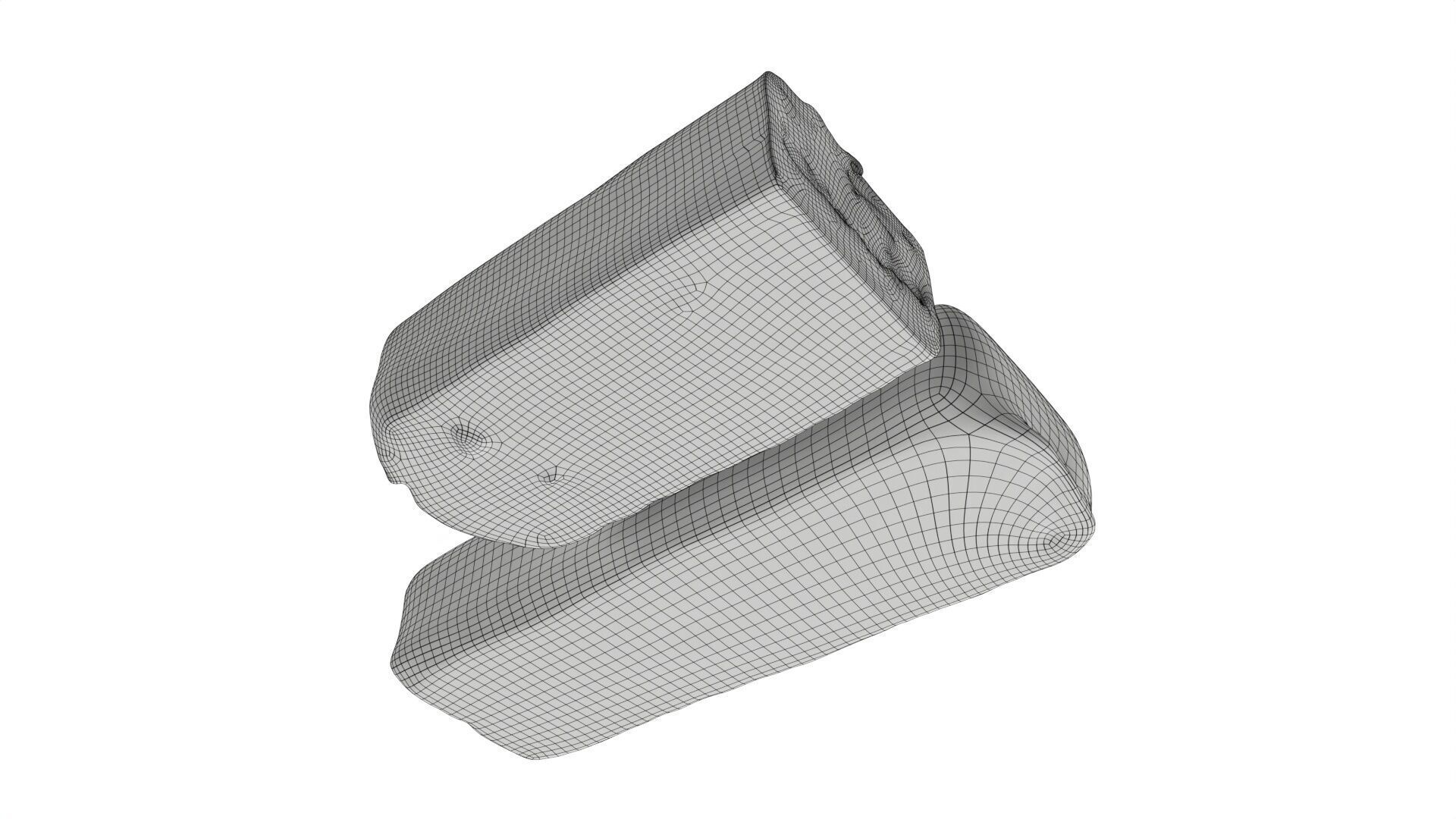 Chocolate bar with cut 02 Low-poly 3D model_7