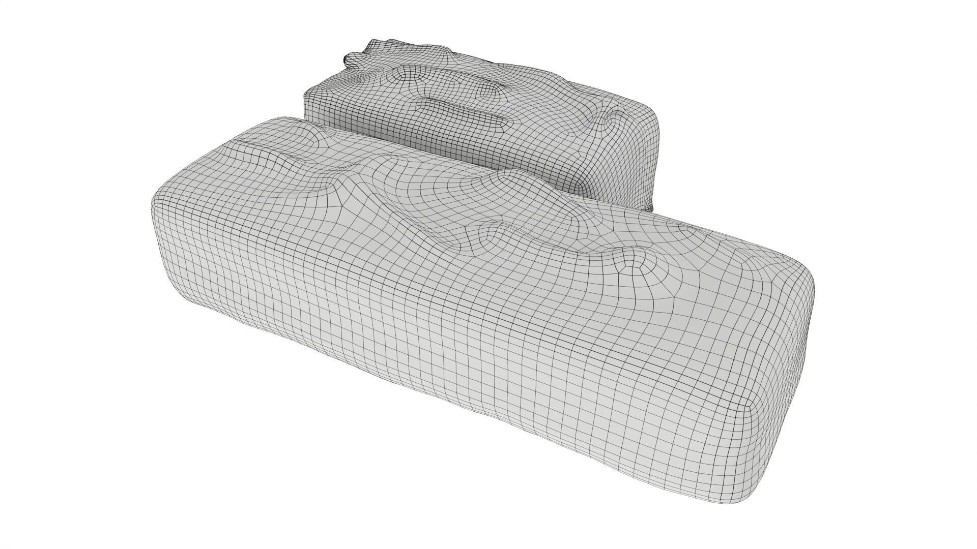 Chocolate bar with cut 02 Low-poly 3D model_6