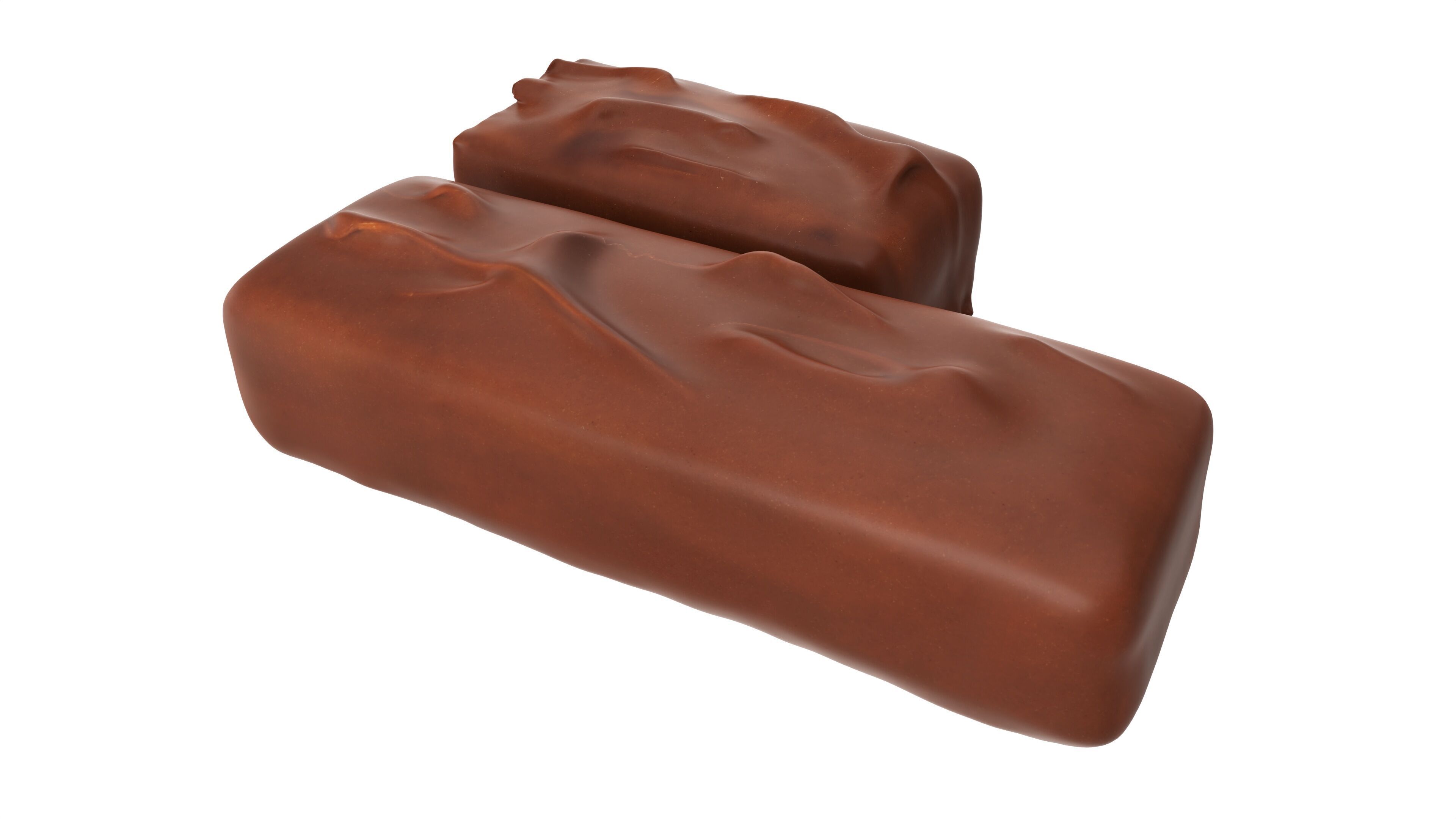 Chocolate bar with cut 02 Low-poly 3D model_2
