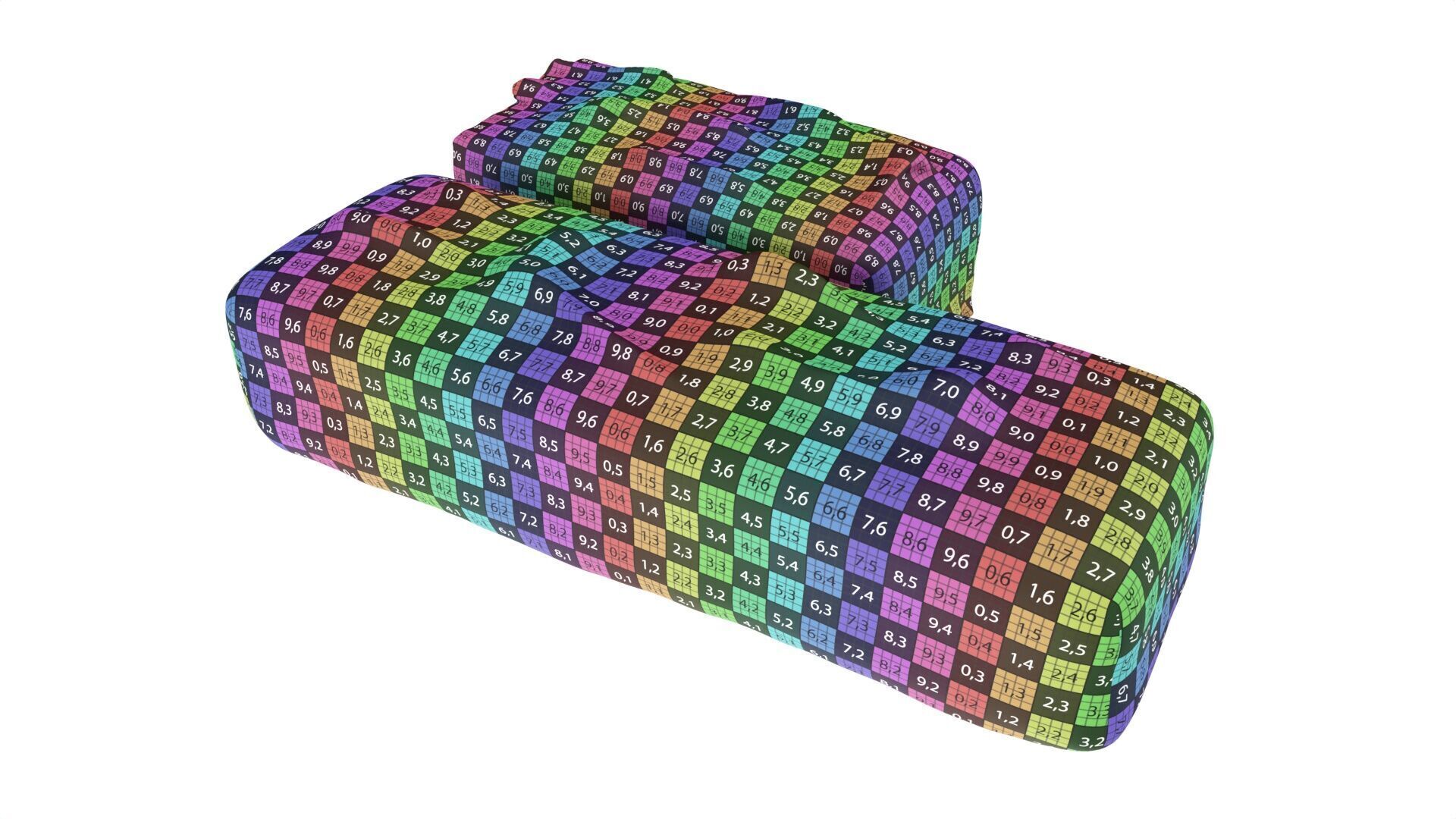 Chocolate bar with cut 02 Low-poly 3D model_8