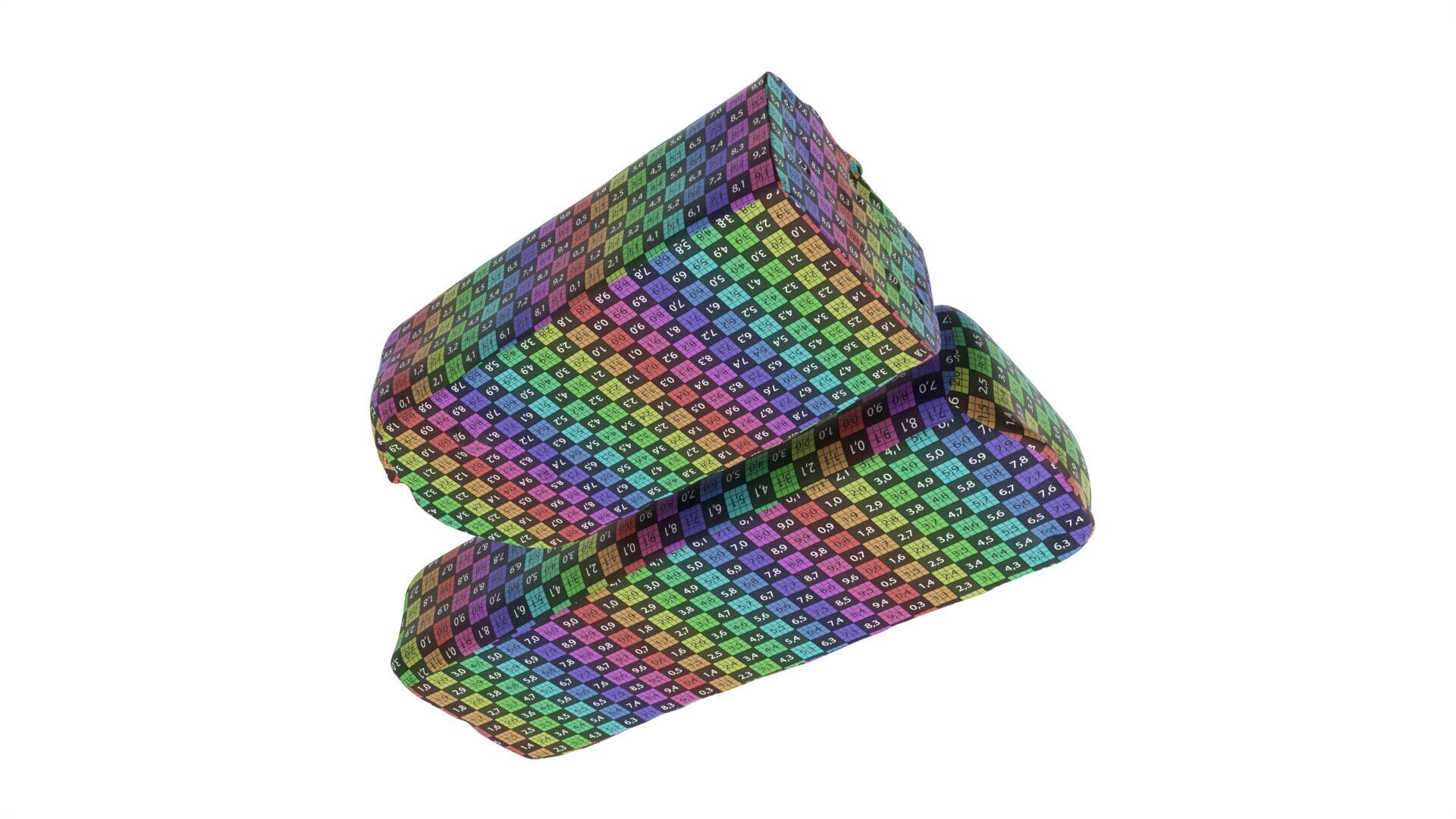 Chocolate bar with cut 02 Low-poly 3D model_9