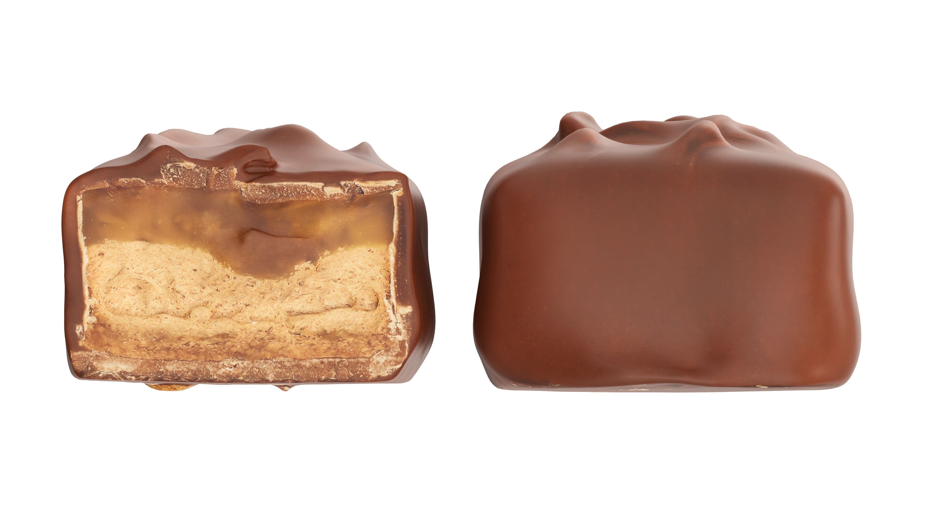 Chocolate bar with cut 02 Low-poly 3D model_4