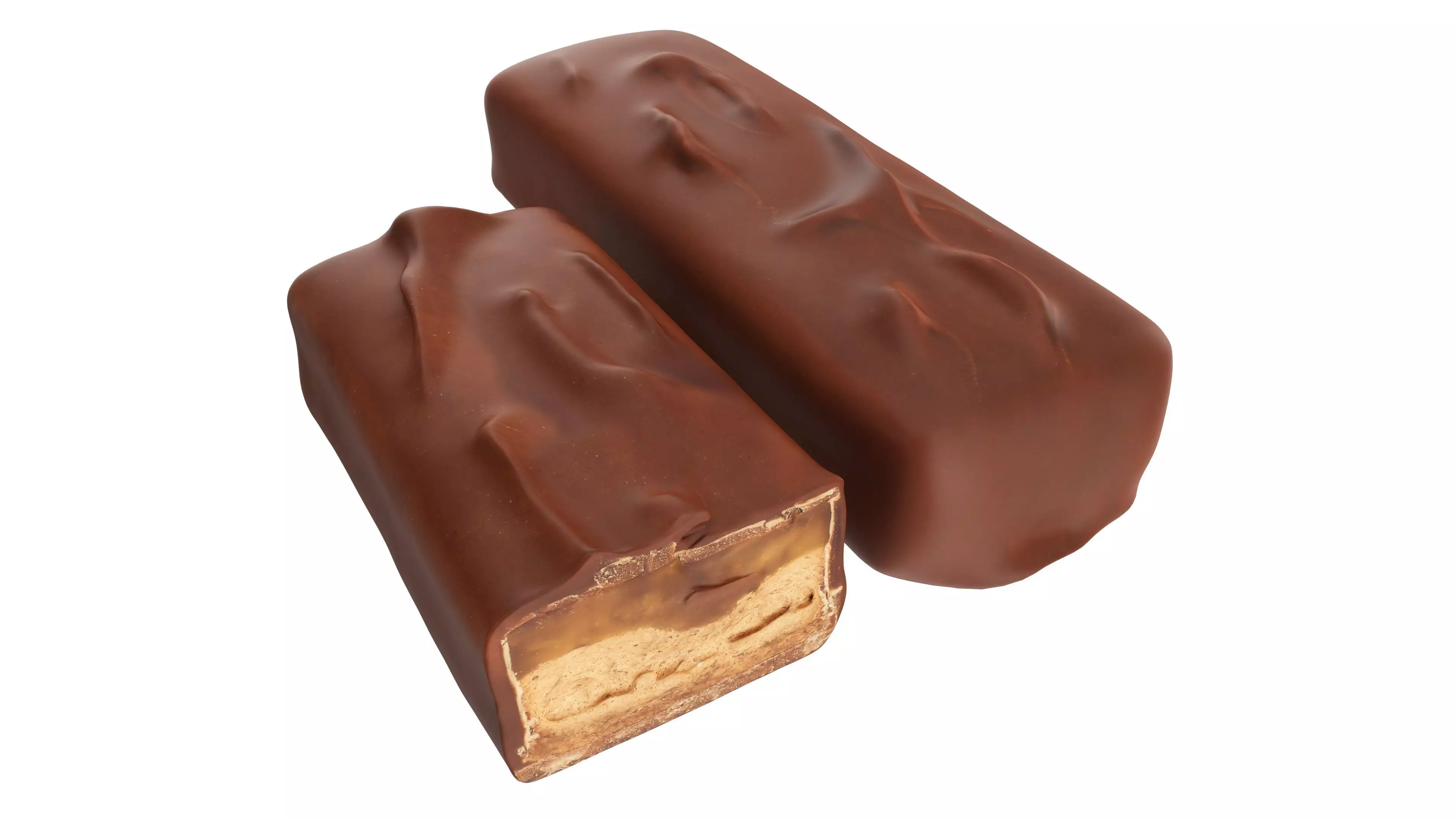 Chocolate bar with cut 02 Low-poly 3D model_0