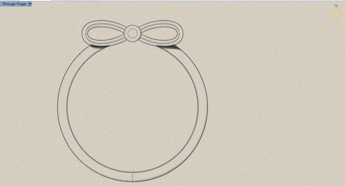 Three-color gold rings with bow tie design gr0080 3D print model_20