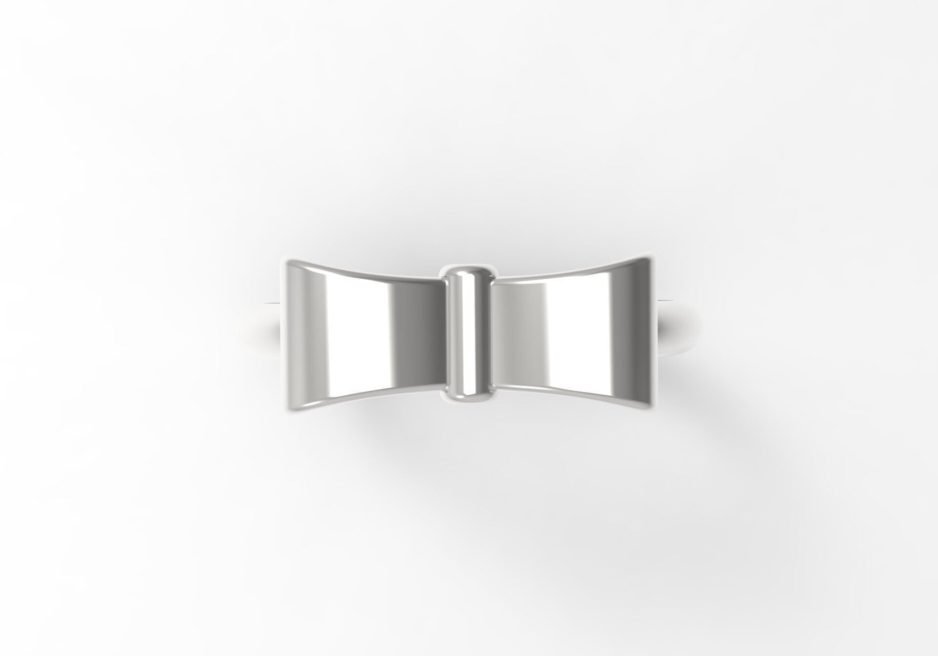 Three-color gold rings with bow tie design gr0080 3D print model_16