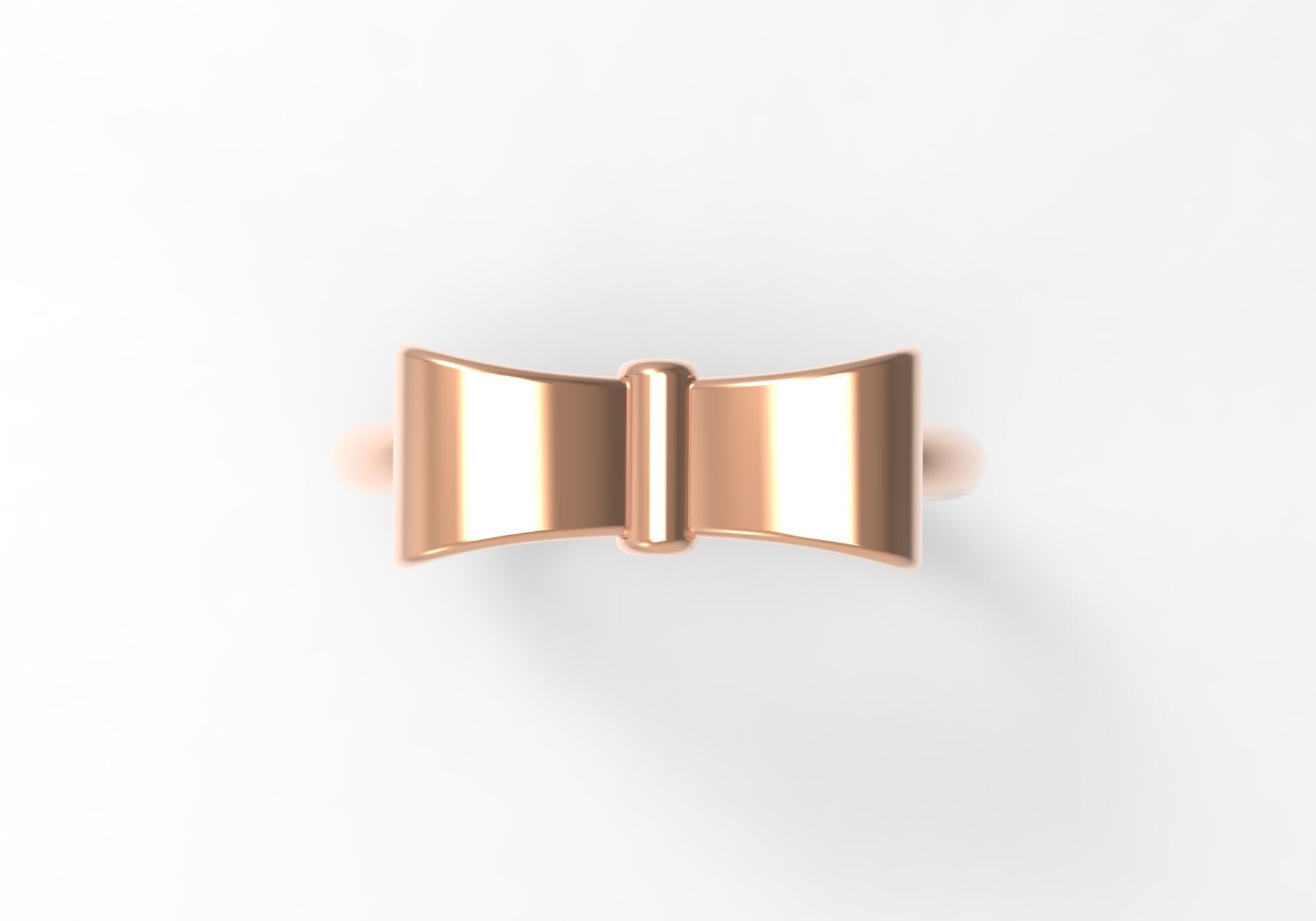 Three-color gold rings with bow tie design gr0080 3D print model_26