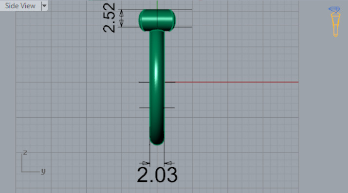 Three-color gold rings with bow tie design gr0080 3D print model_9