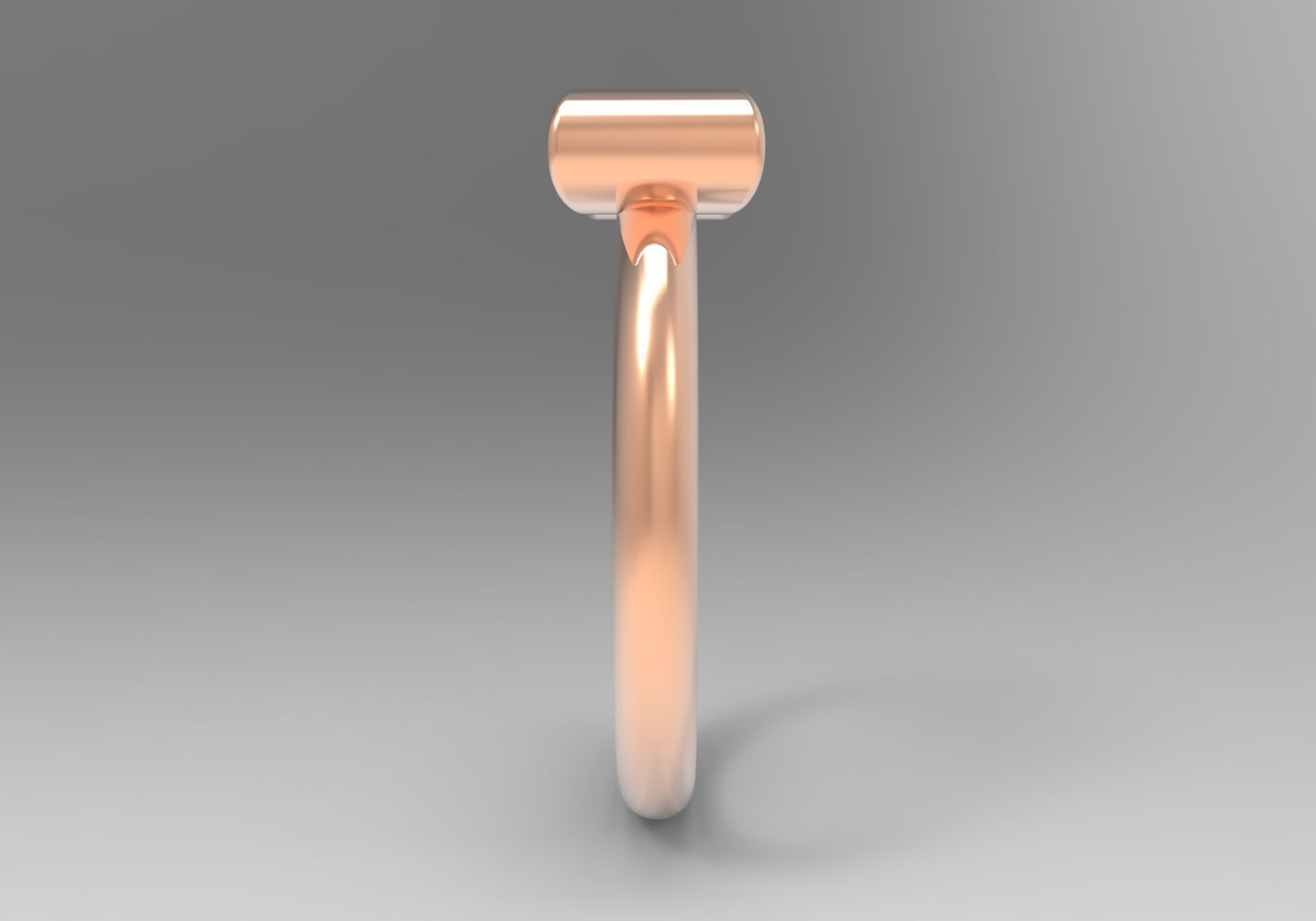 Three-color gold rings with bow tie design gr0080 3D print model_25