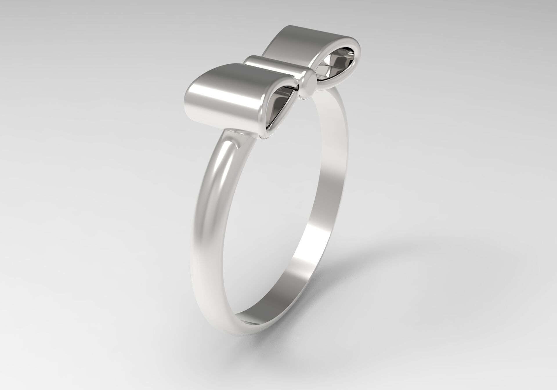 Three-color gold rings with bow tie design gr0080 3D print model_17