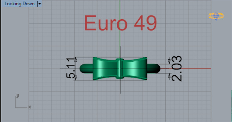 Three-color gold rings with bow tie design gr0080 3D print model_7