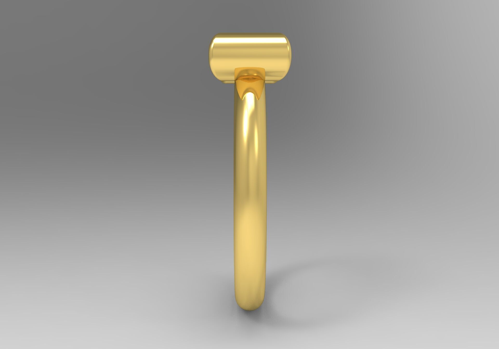 Three-color gold rings with bow tie design gr0080 3D print model_13