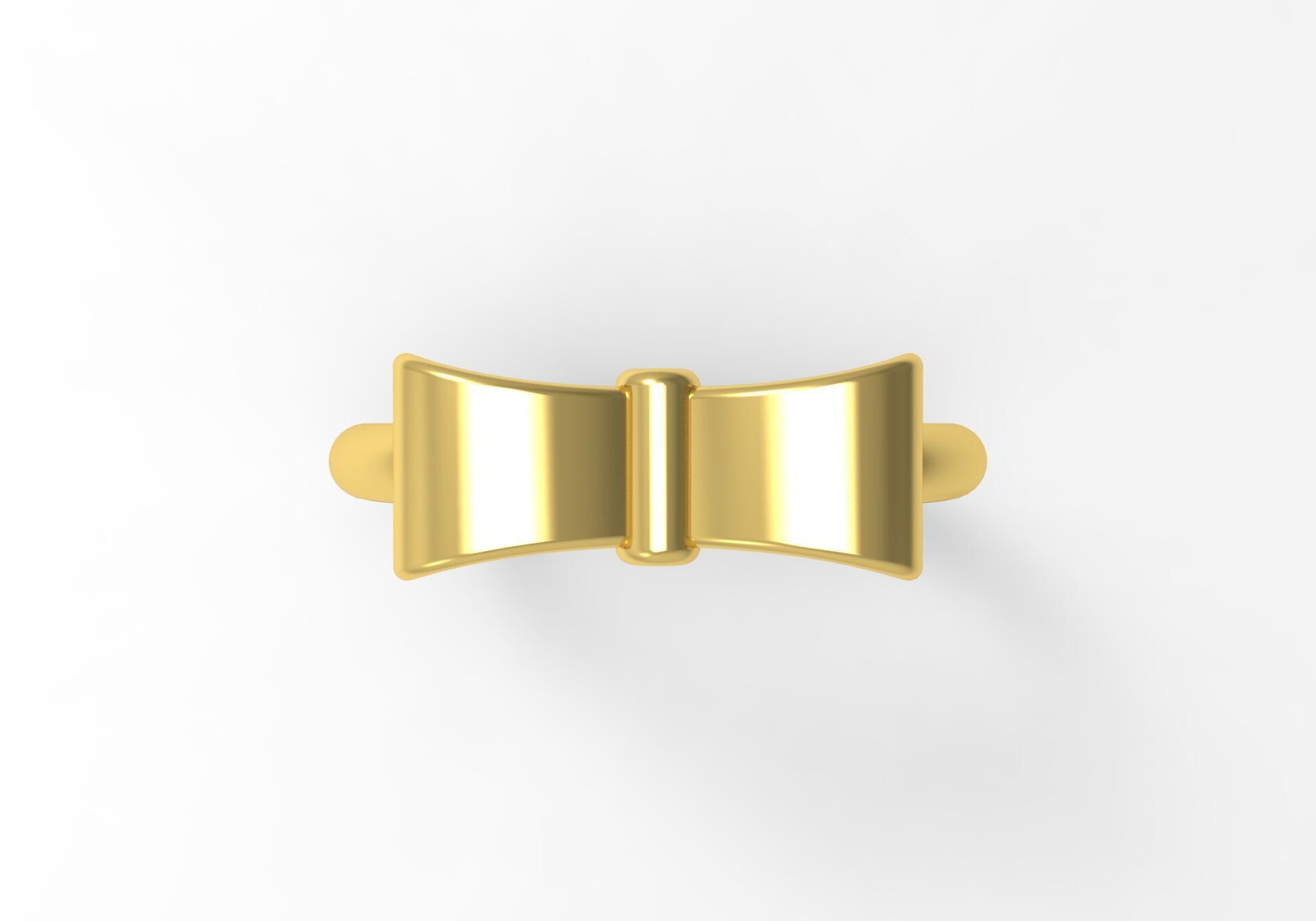 Three-color gold rings with bow tie design gr0080 3D print model_12