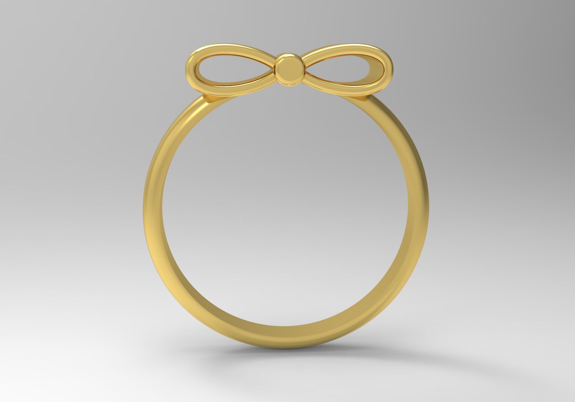Three-color gold rings with bow tie design gr0080 3D print model_11