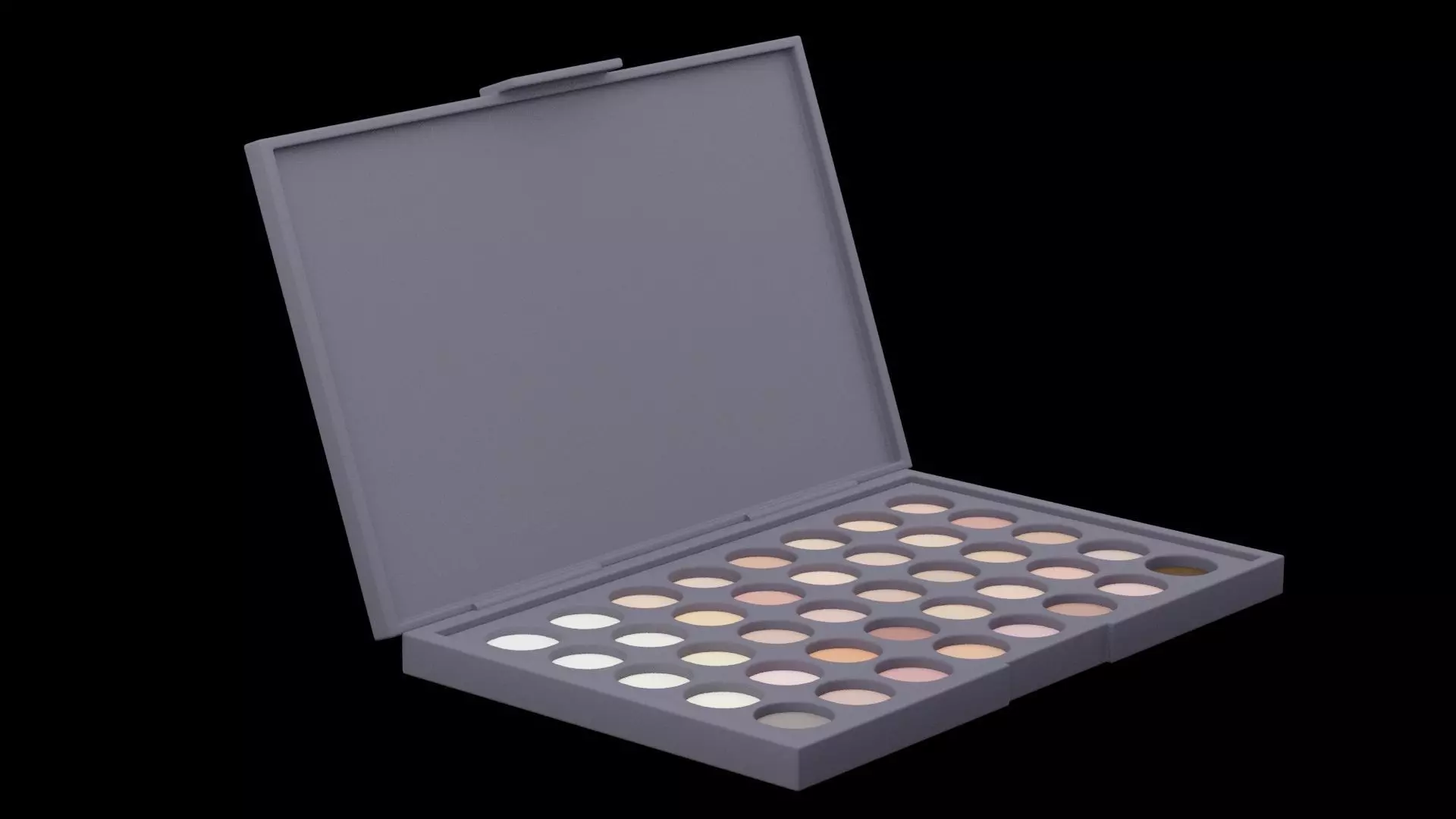 Makeup Kit 40 Colors Low-poly 3D model