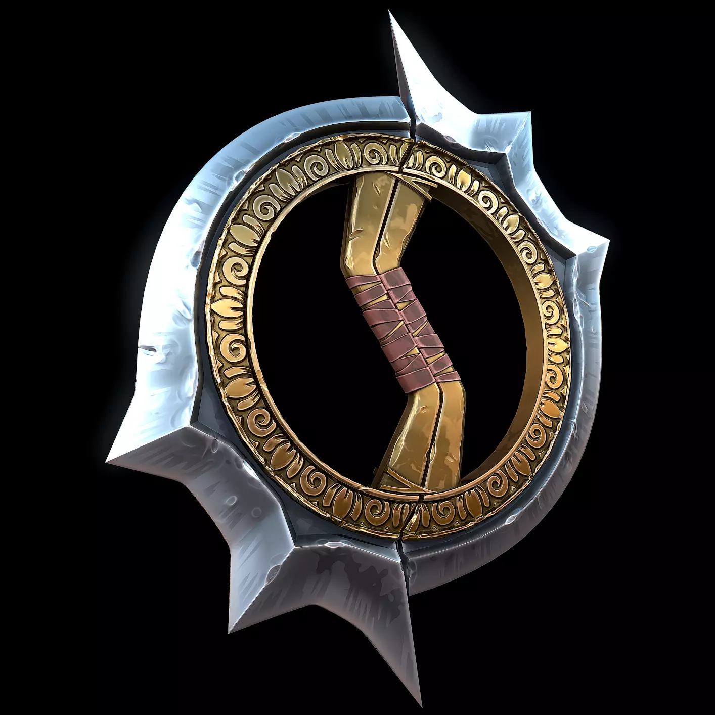 Split Chakram Low-poly 3D model