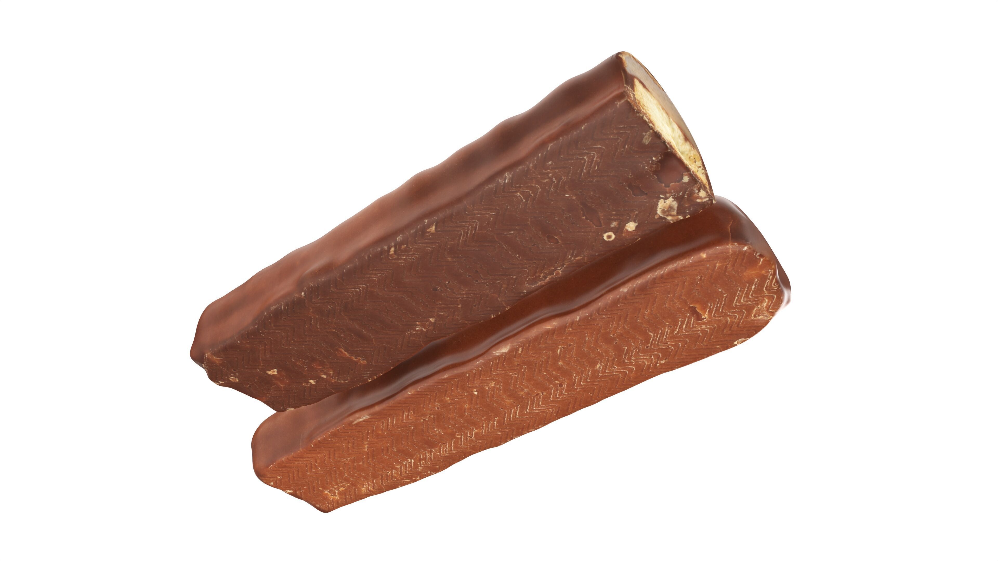 Chocolate bar with cut 03 Low-poly 3D model_3
