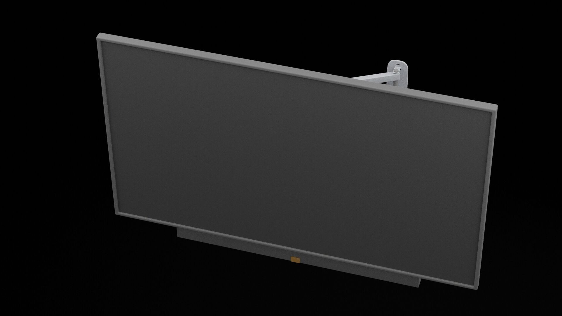 Flat Screen TV Low-poly 3D model_5