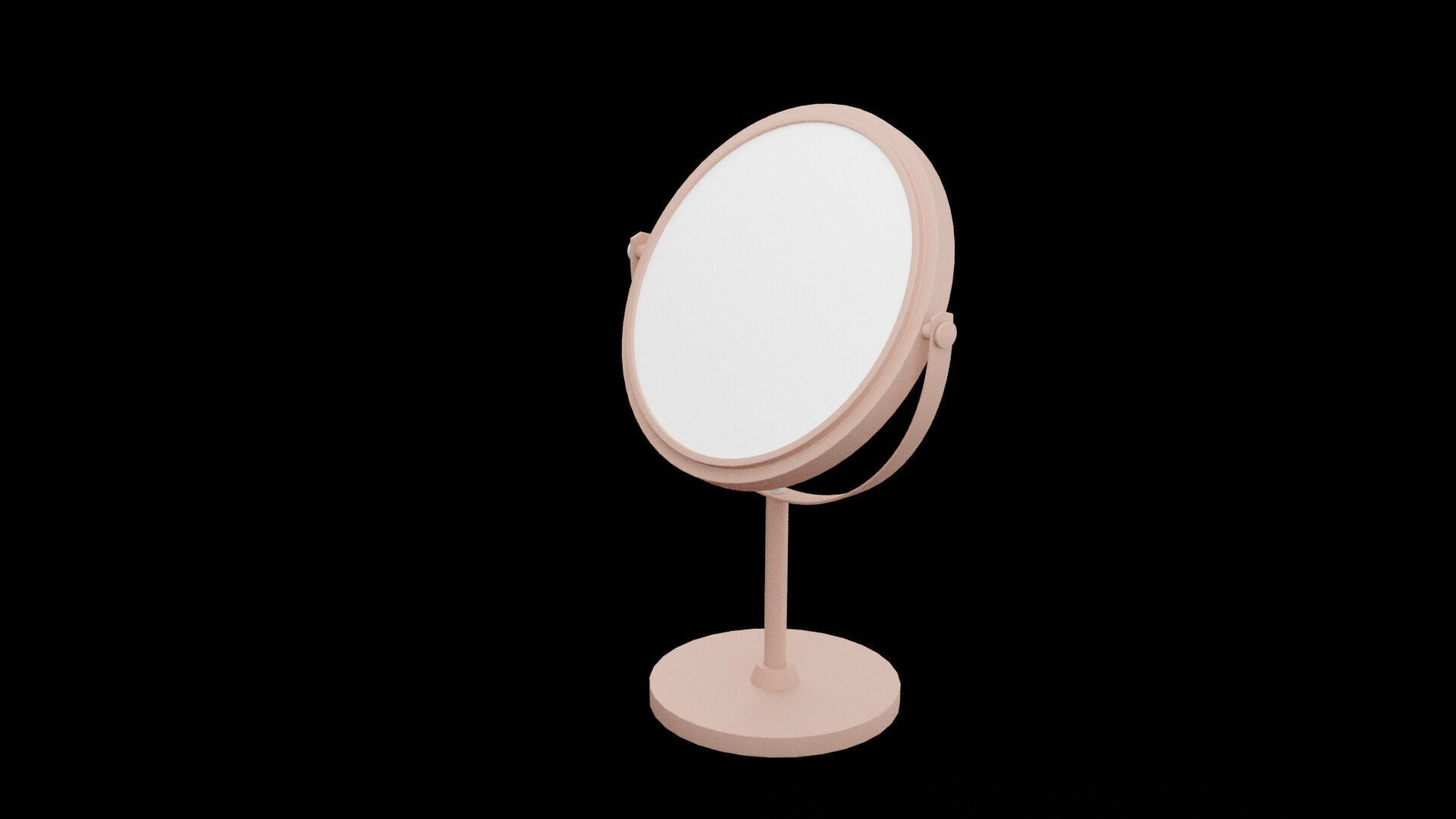 Bronze Face Mirror Low-poly 3D model_5